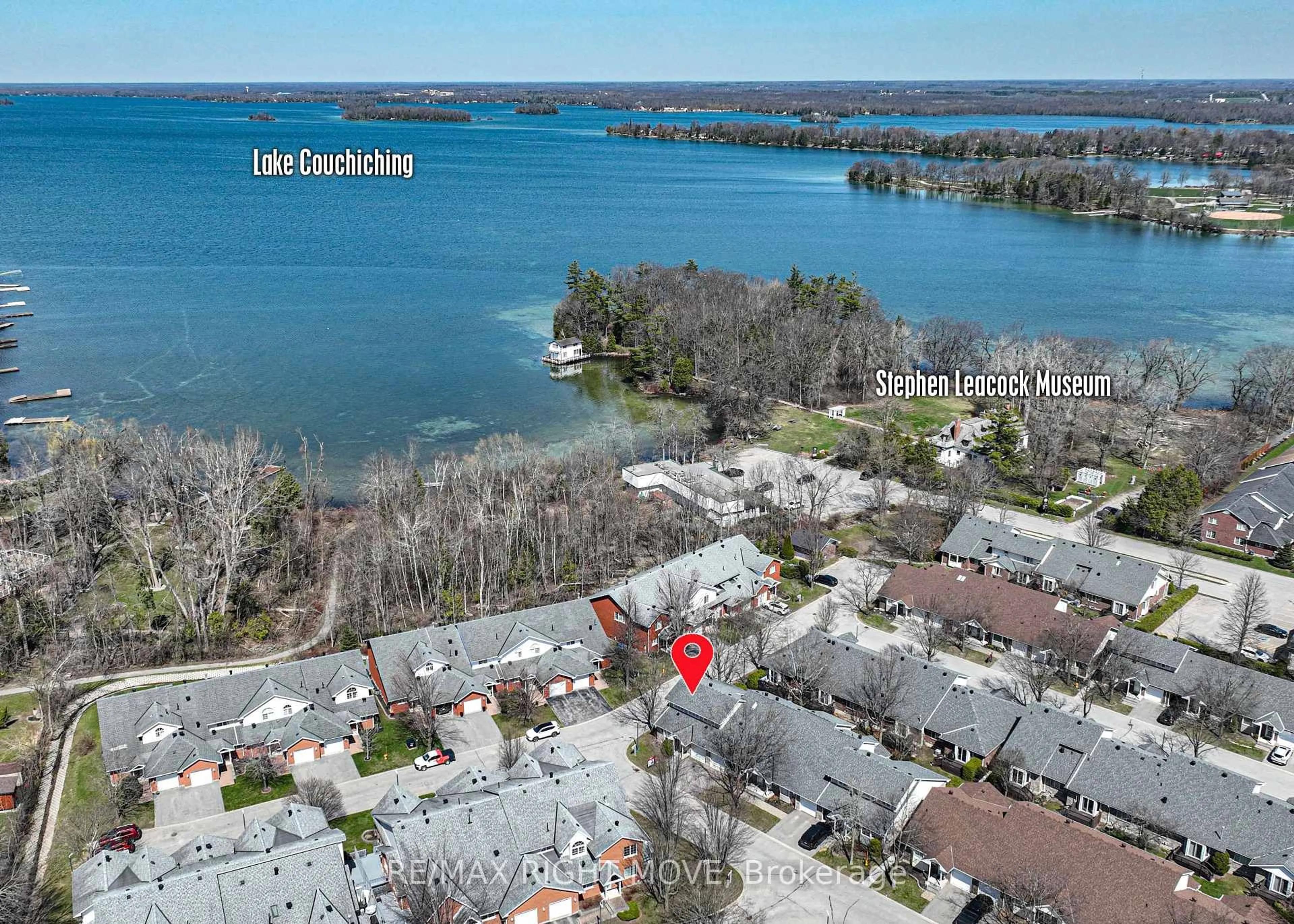 A pic from outside/outdoor area/front of a property/back of a property/a pic from drone, water/lake/river/ocean view for 40 Museum Dr #408, Orillia Ontario L3V 7T9