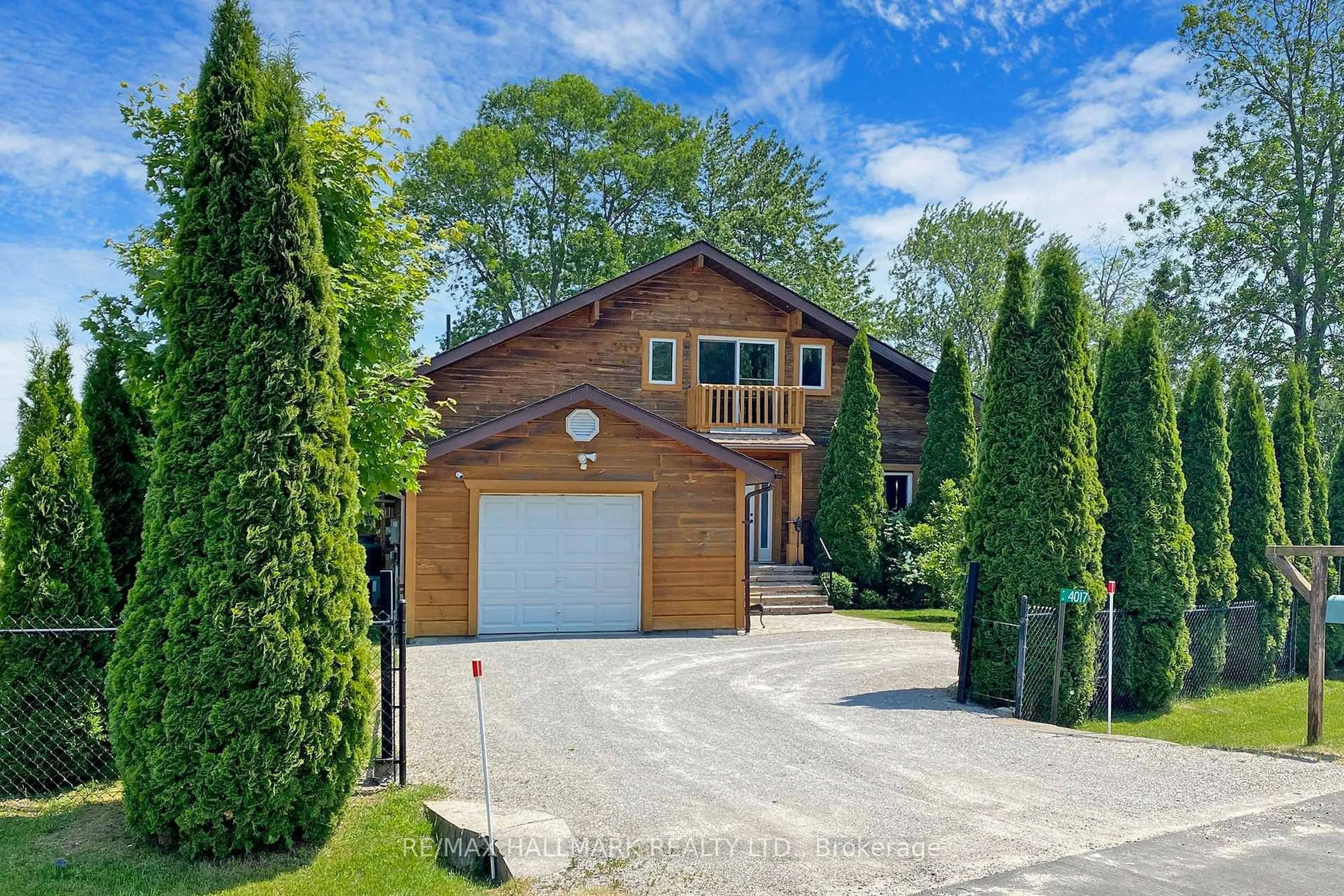 A pic from outside/outdoor area/front of a property/back of a property/a pic from drone, street for 4017 Dalrymple Dr, Ramara Ontario L0K 1B0