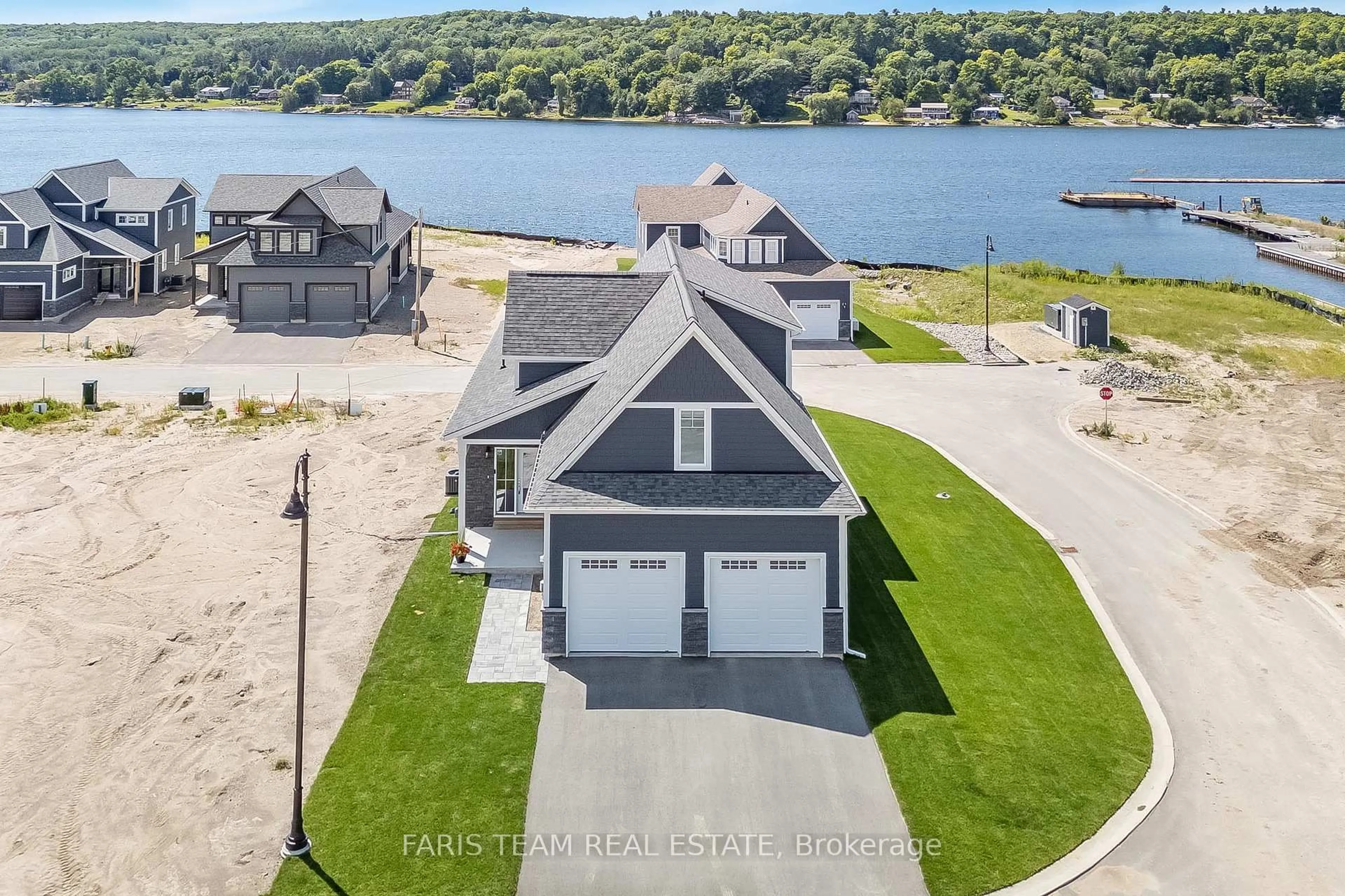 A pic from outside/outdoor area/front of a property/back of a property/a pic from drone, water/lake/river/ocean view for 38 Magazine St, Penetanguishene Ontario L9M 0W7