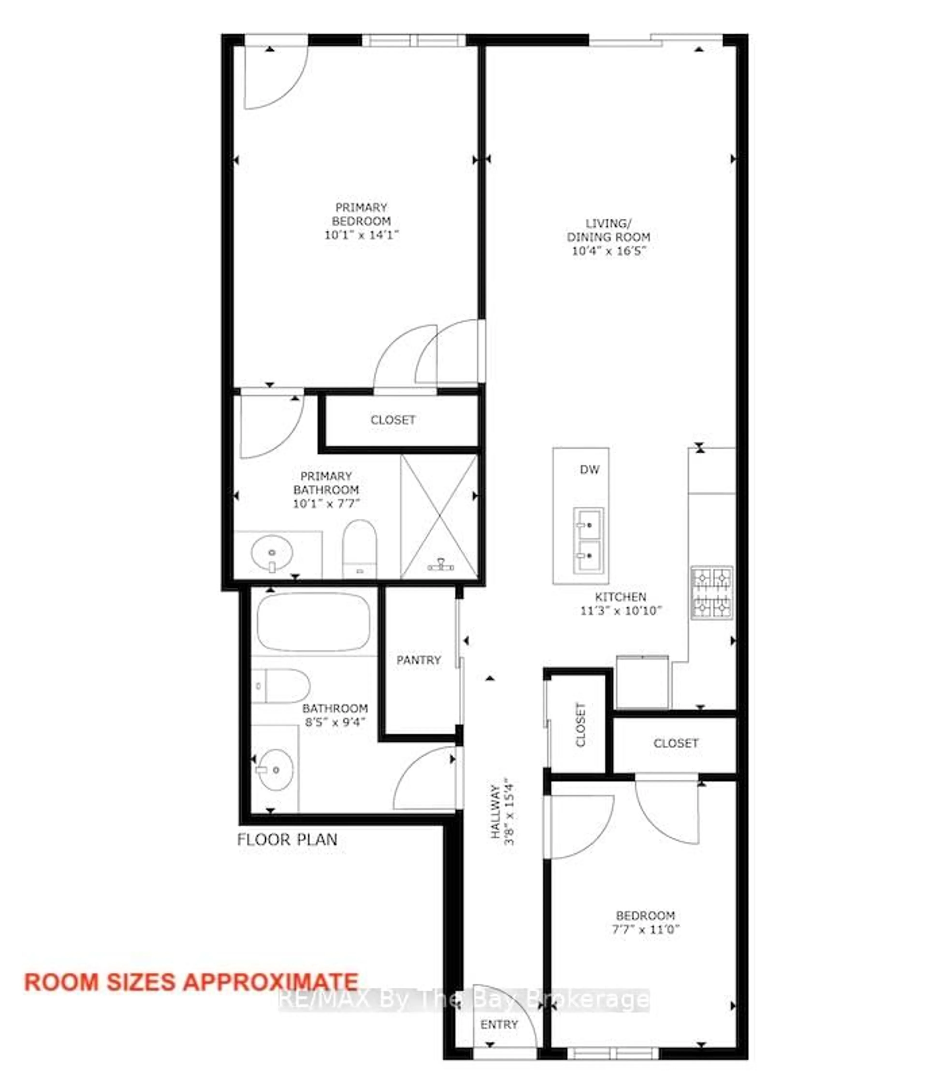 Floor plan for 17 Spooner Cres #205, Collingwood Ontario L9Y 1T3