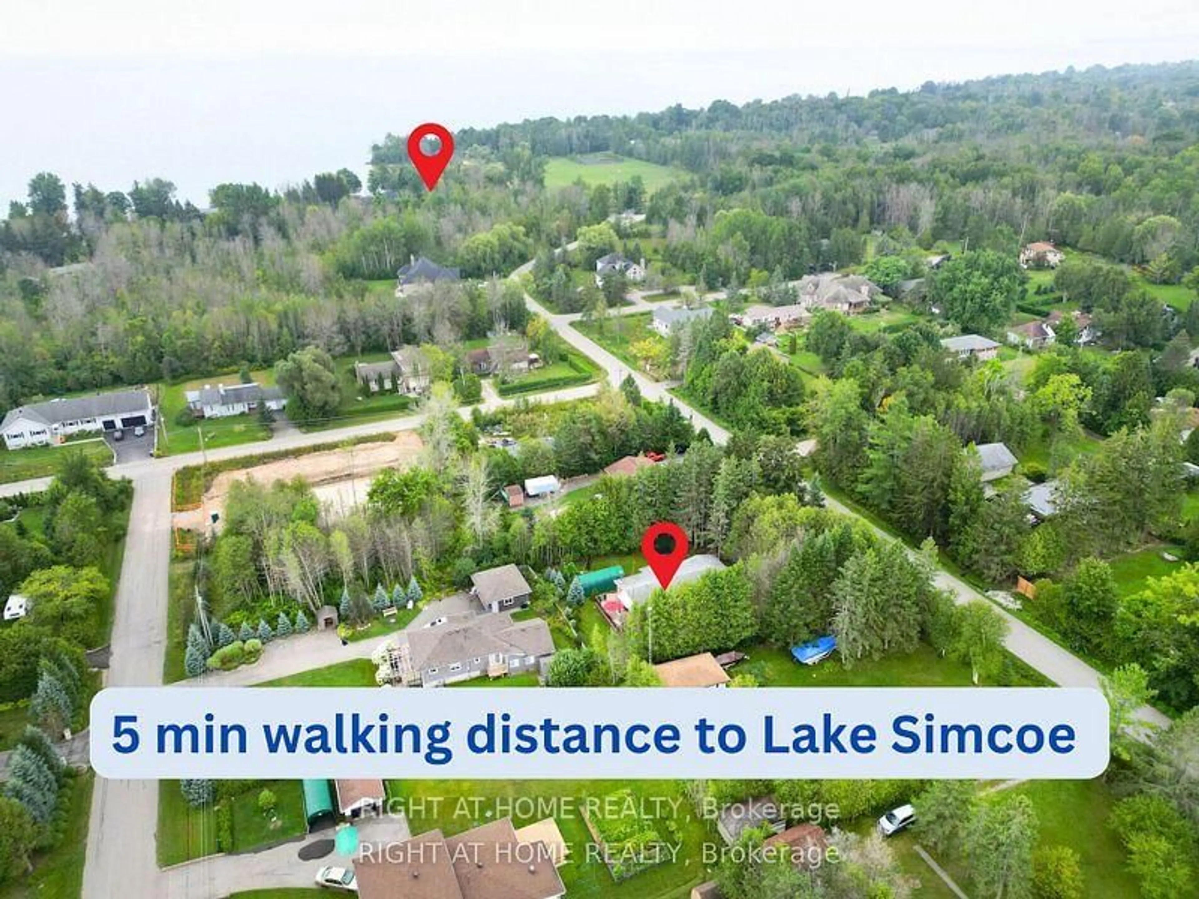 A pic from outside/outdoor area/front of a property/back of a property/a pic from drone, street for 11 Sokil Blvd, Oro-Medonte Ontario L0L 1T0