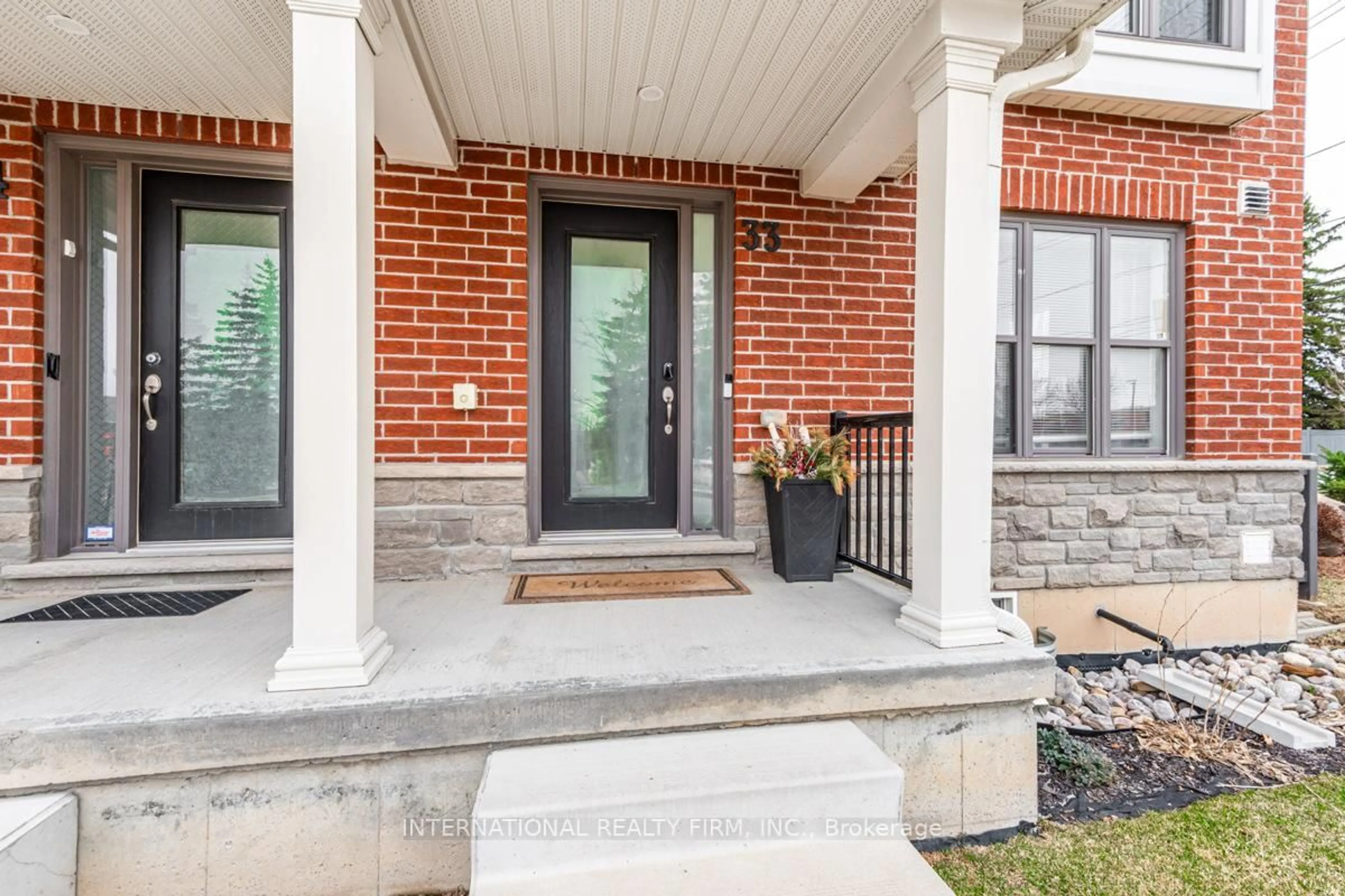 Home with brick exterior material, street for 1 Leggott Ave #33, Barrie Ontario L4M 0K7