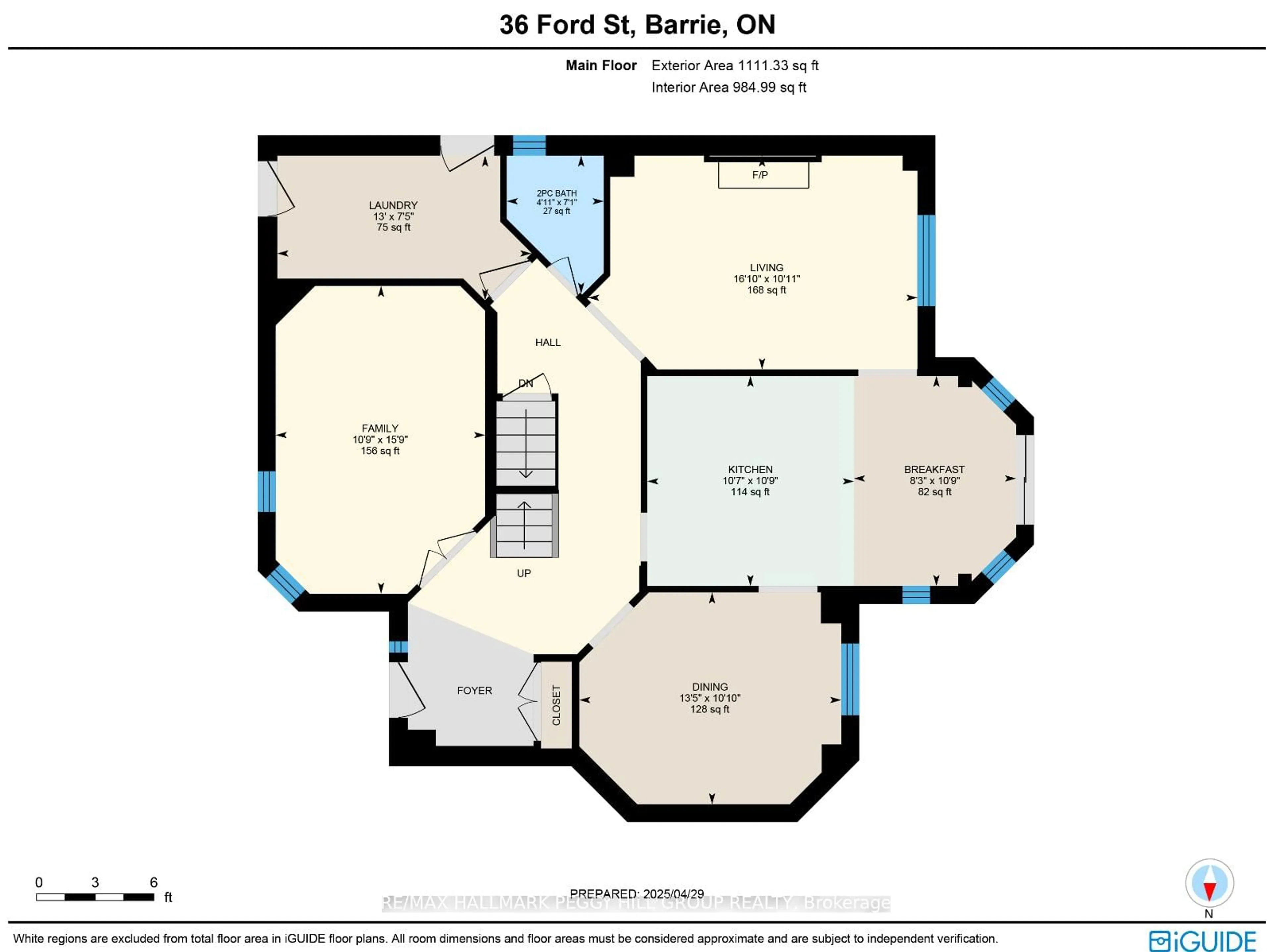 Floor plan for 36 Ford St, Barrie Ontario L4N 7J4