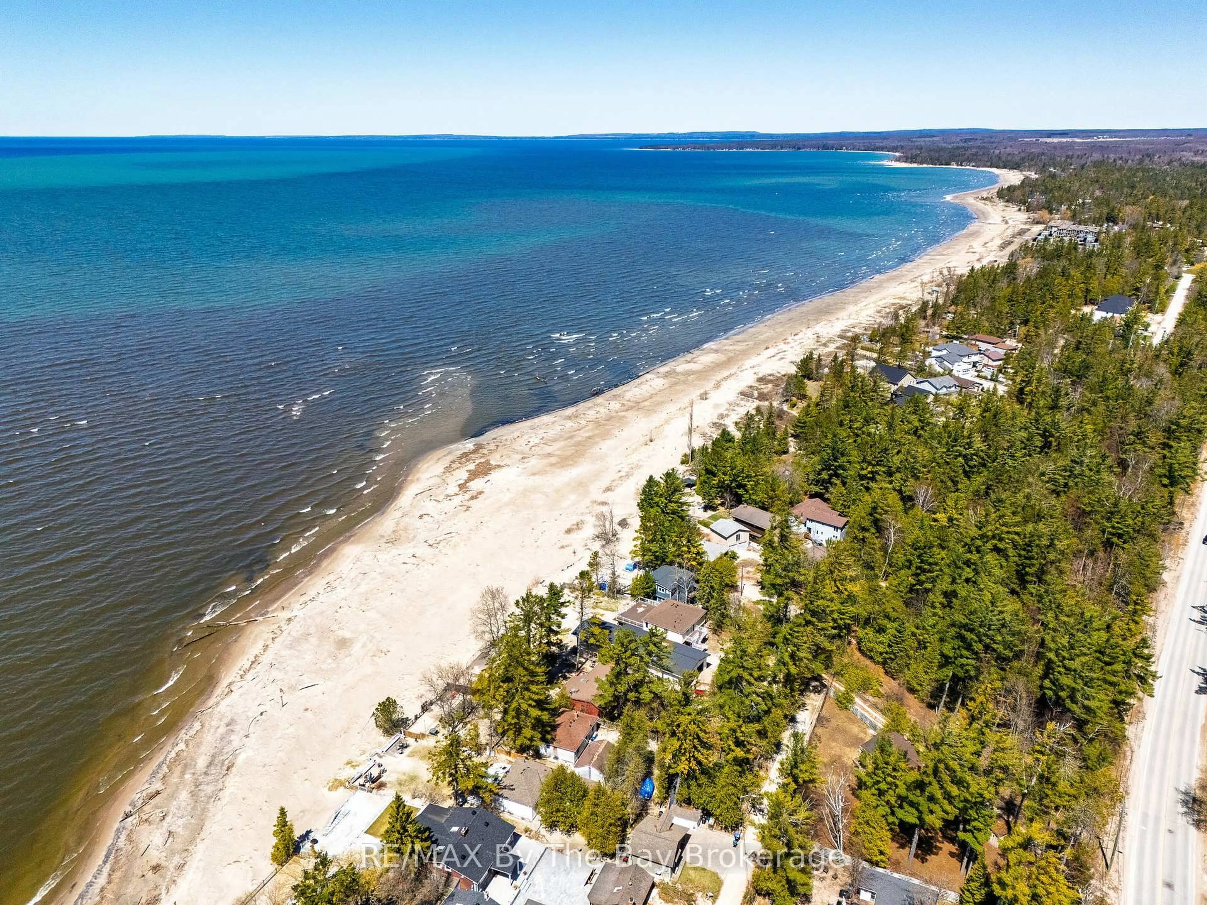 A pic from outside/outdoor area/front of a property/back of a property/a pic from drone, water/lake/river/ocean view for 156 Santos Lane, Wasaga Beach Ontario L9Z 2M1