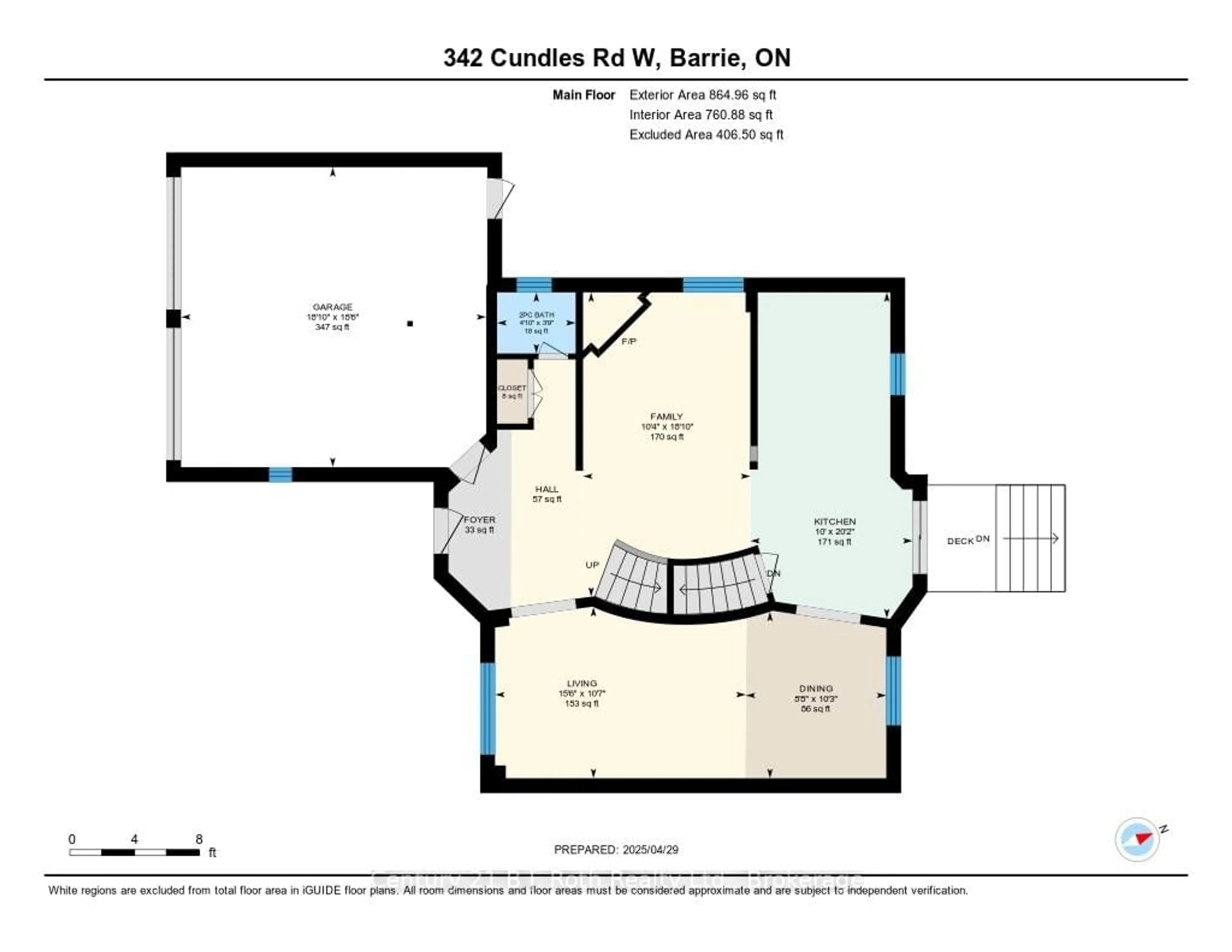 Floor plan for 342 CUNDLES Rd, Barrie Ontario L4N 7C8
