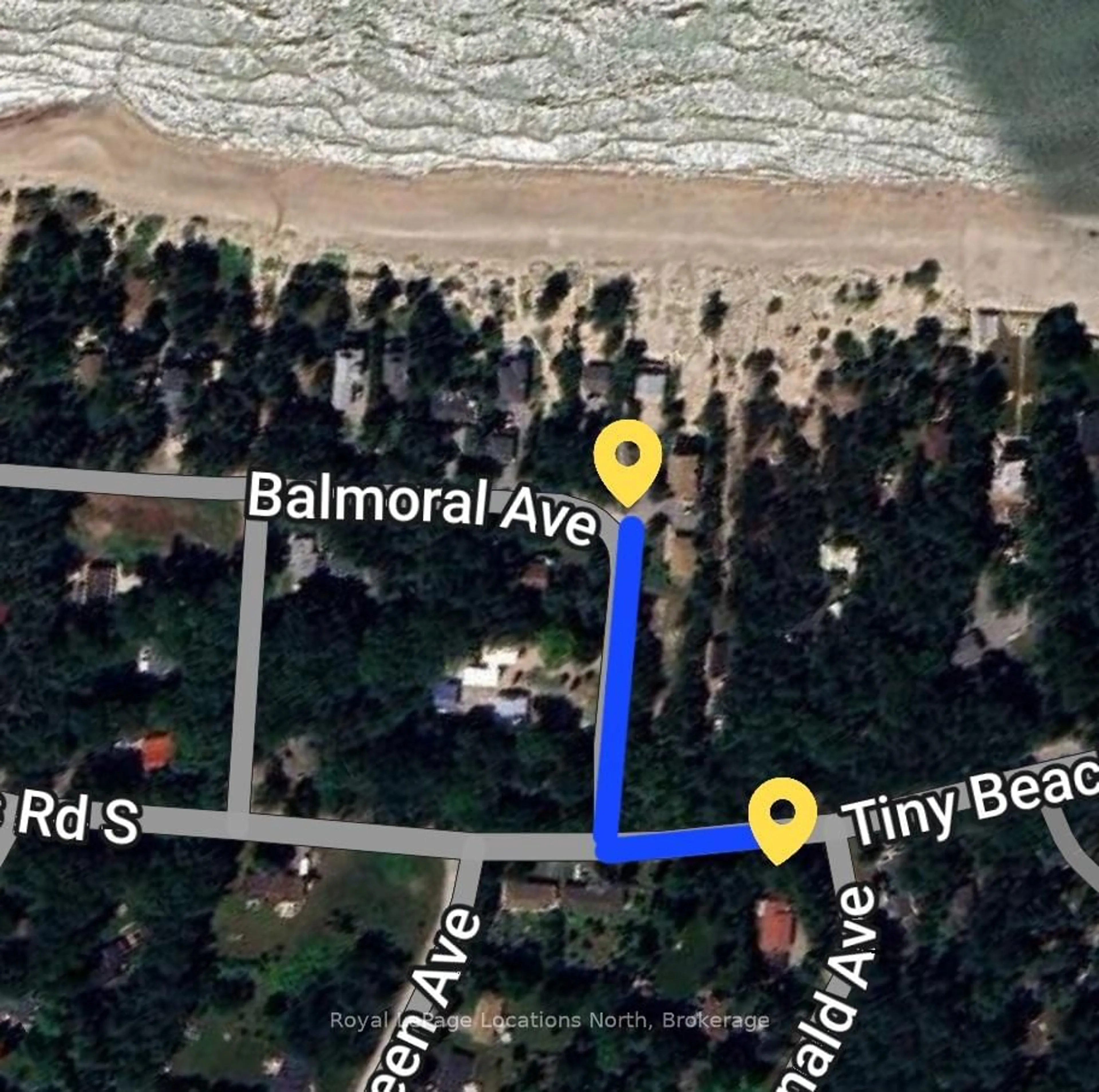 Picture of a map for 8 Ronald Ave, Tiny Ontario L0L 1P1