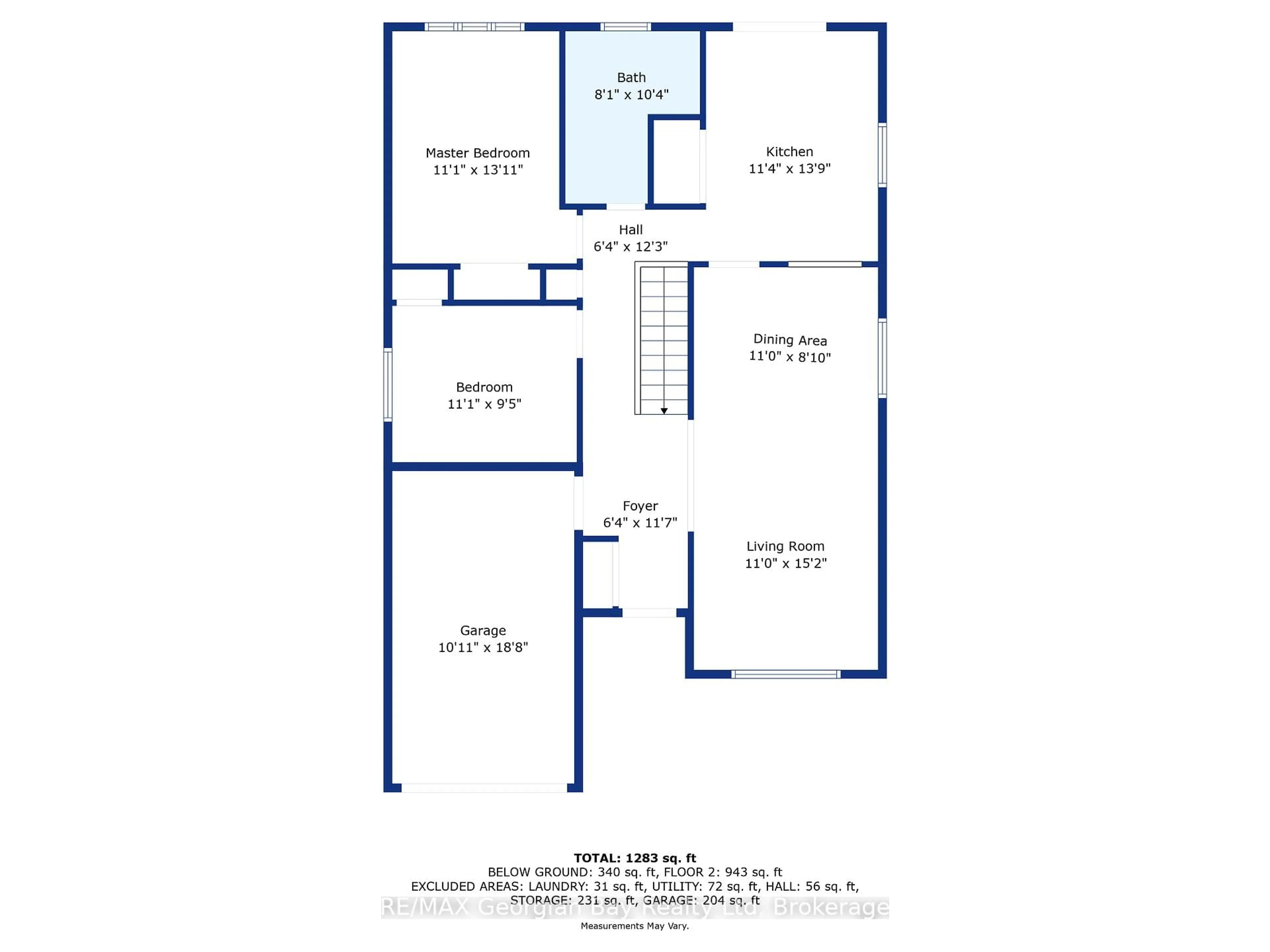 Floor plan for 1085 Whitney Cres, Midland Ontario L4R 5N2