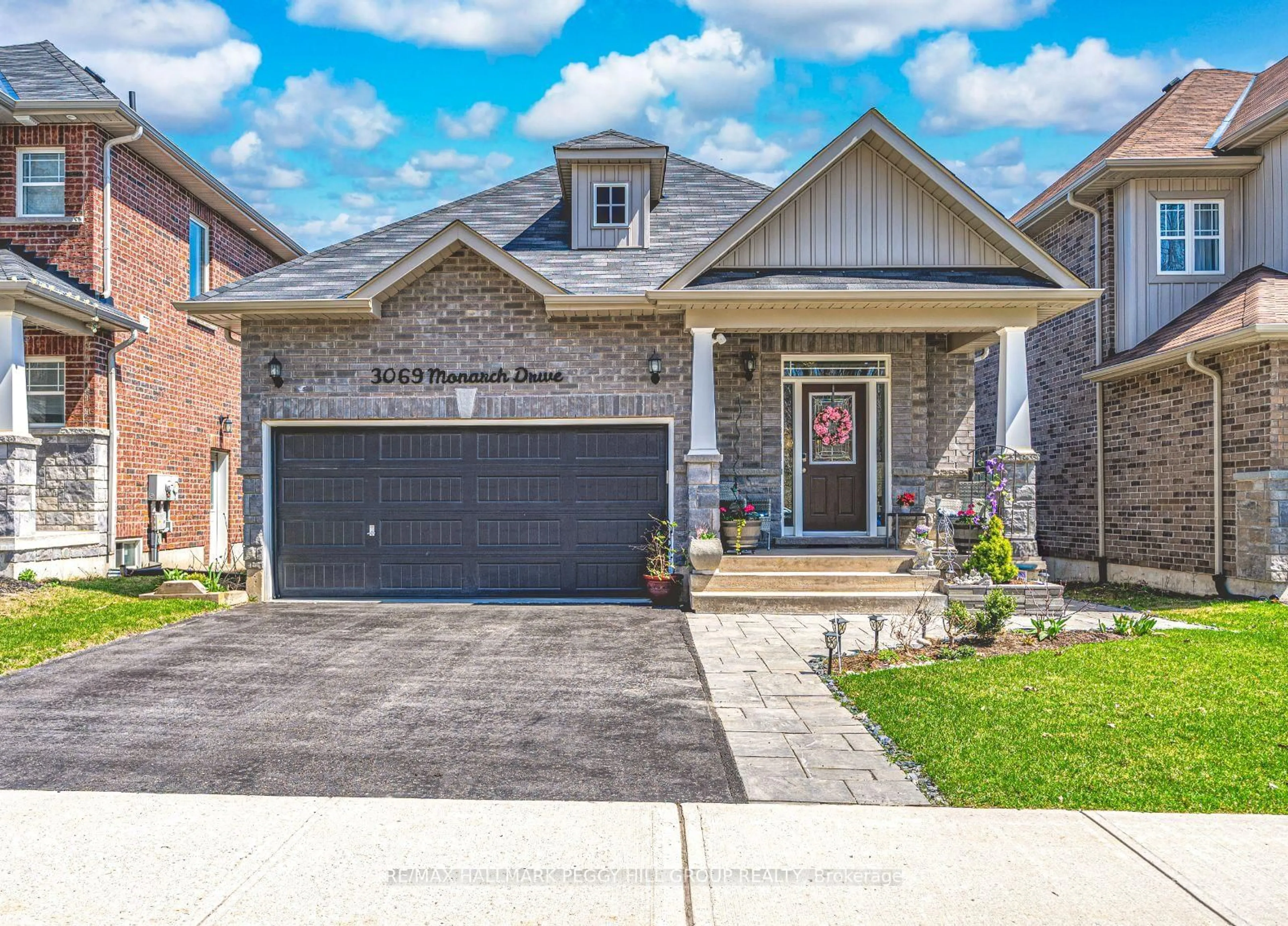 Home with brick exterior material, street for 3069 Monarch Dr, Orillia Ontario L3V 8K3