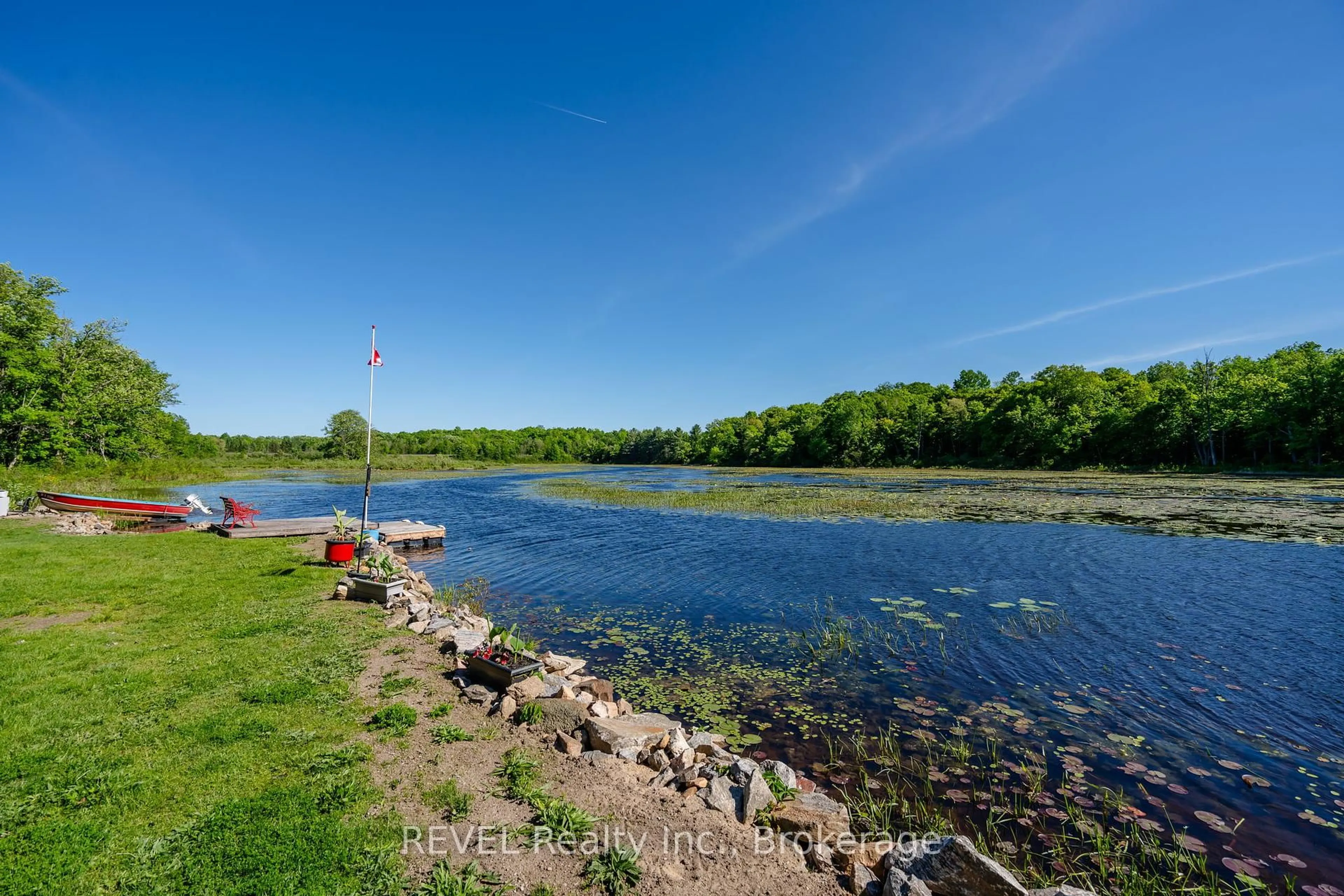 A pic from outside/outdoor area/front of a property/back of a property/a pic from drone, water/lake/river/ocean view for 2514 Janes Lane, Severn Ontario L0K 1E0