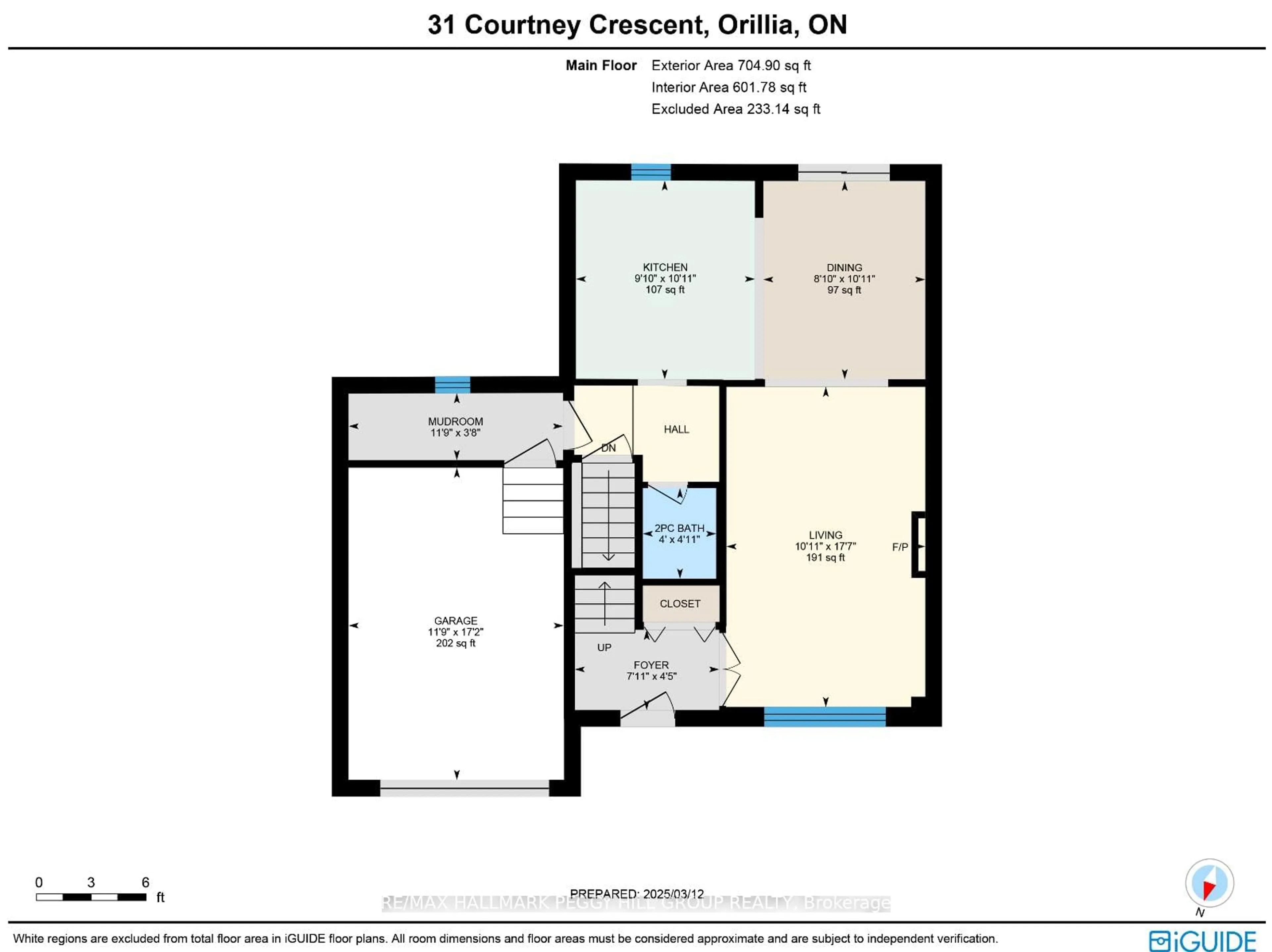 Floor plan for 31 Courtney Cres, Orillia Ontario L3V 7Y2