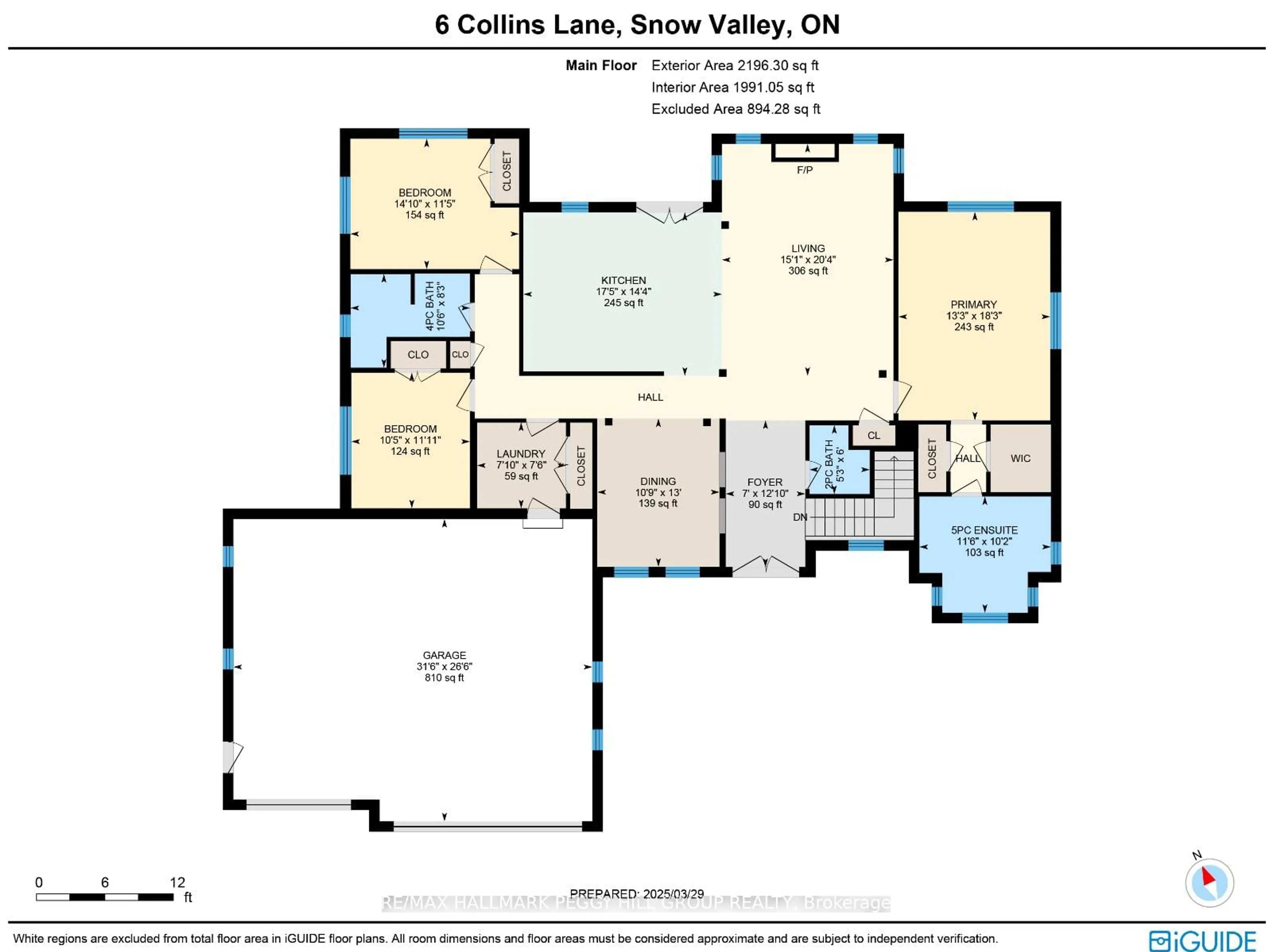 Floor plan for 6 Collins Lane, Springwater Ontario L9X 0H4