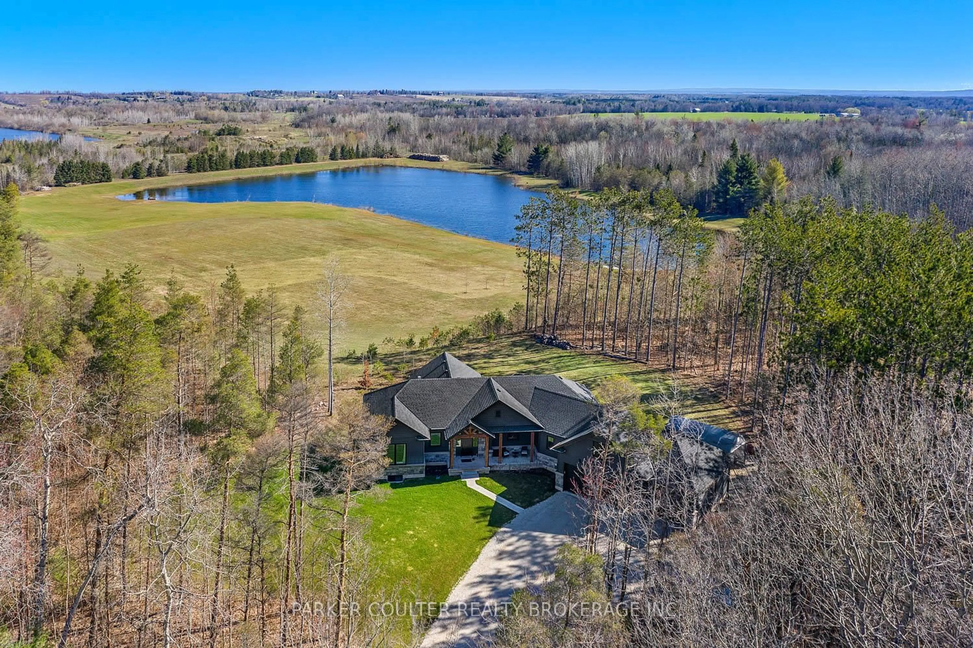 A pic from outside/outdoor area/front of a property/back of a property/a pic from drone, water/lake/river/ocean view for 3091 Centre Line Rd, Clearview Ontario L0M 1N0