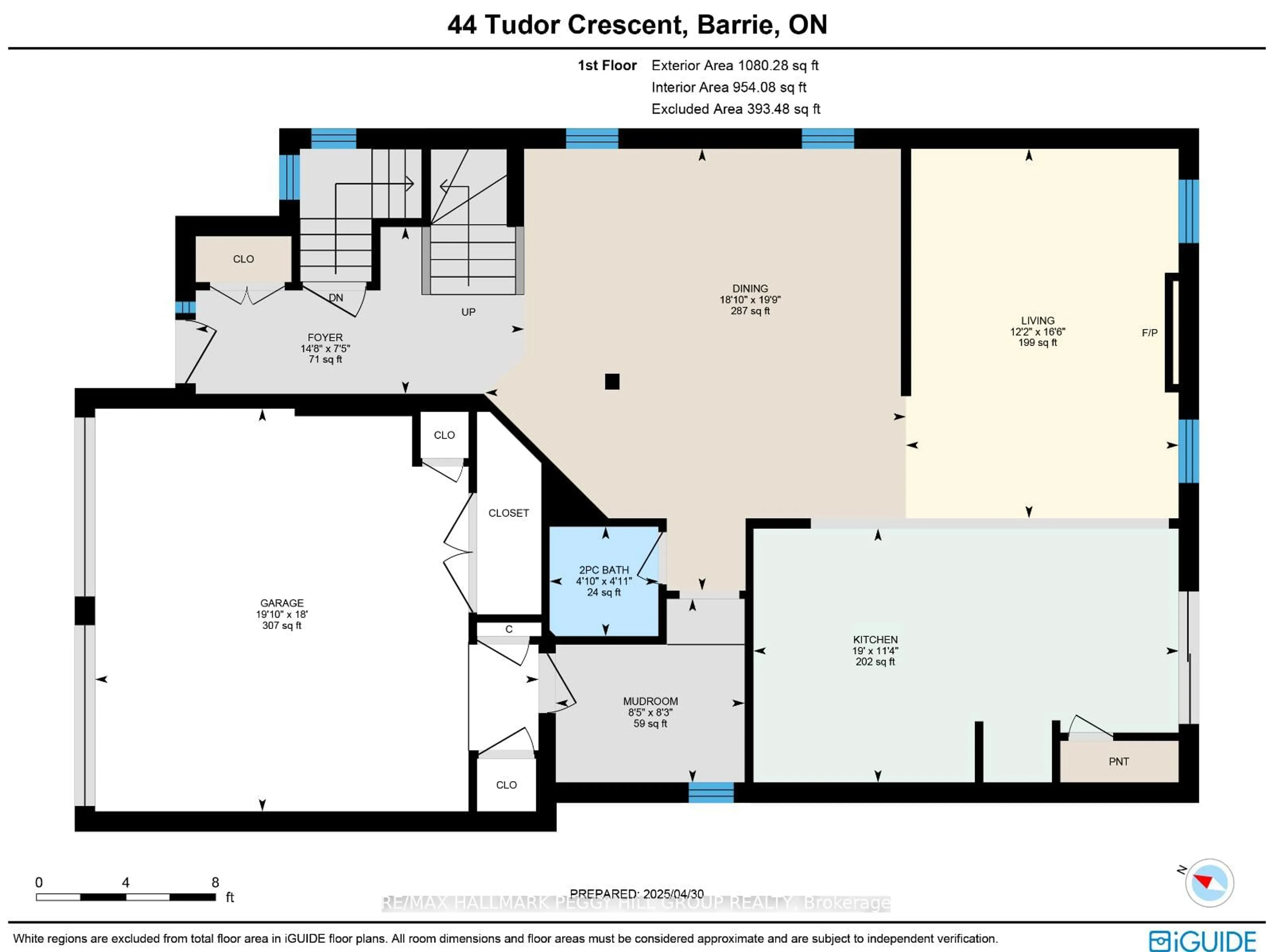 Floor plan for 44 Tudor Cres, Barrie Ontario L4M 0A8