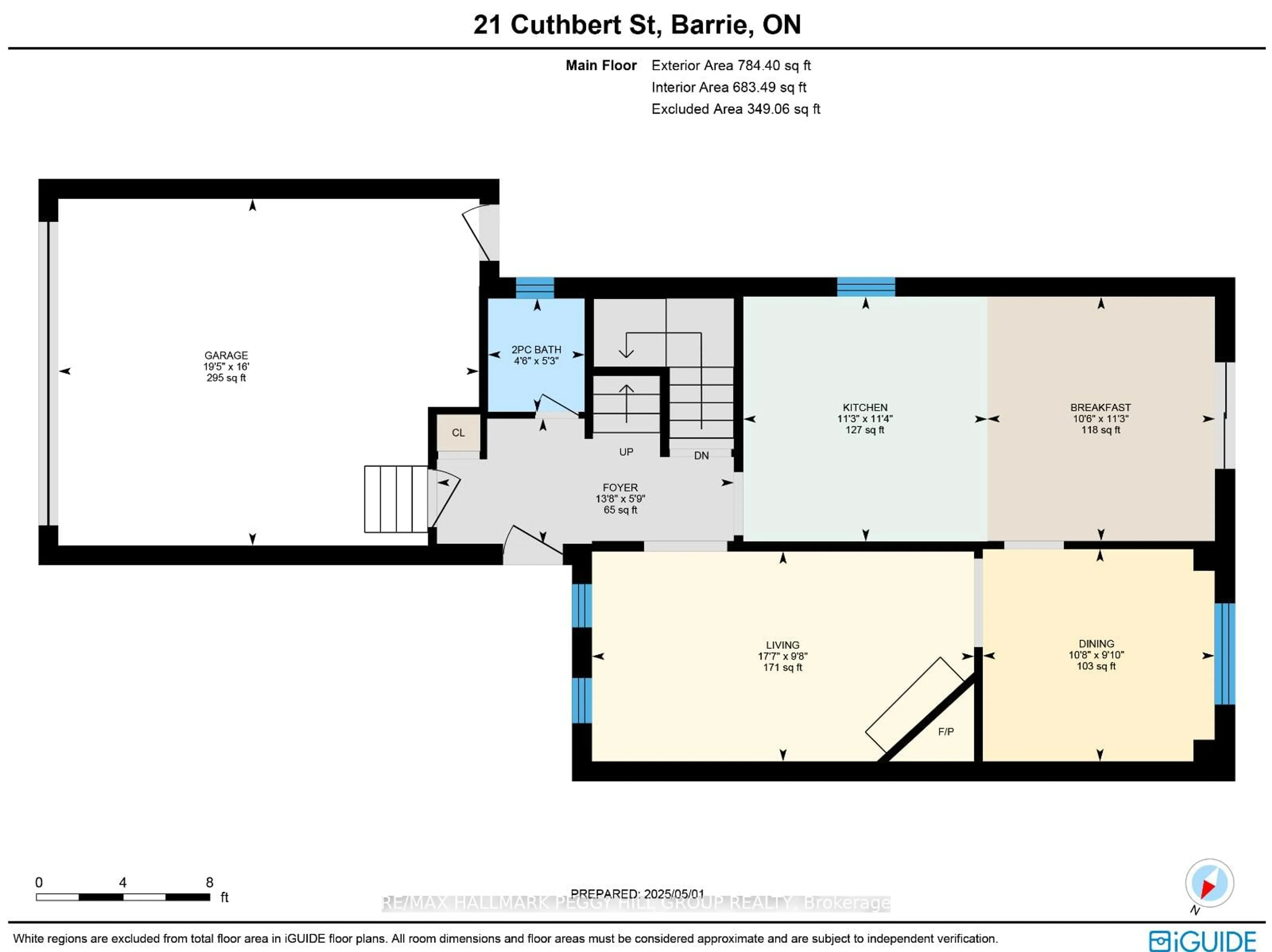 Floor plan for 21 Cuthbert St, Barrie Ontario L4N 6X8