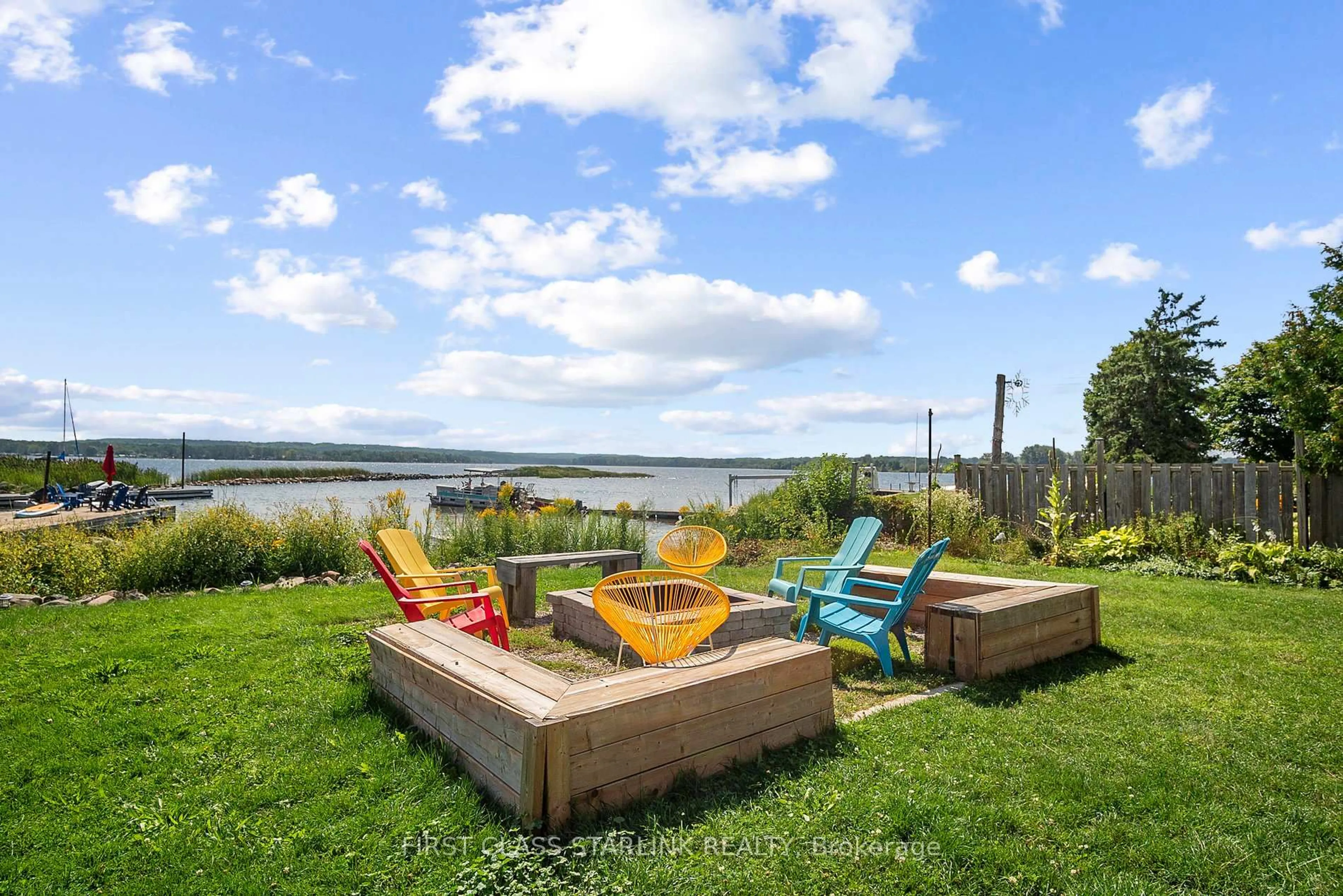 Patio, water/lake/river/ocean view for 42 Lighthouse Cres, Tay Ontario L0K 2A0
