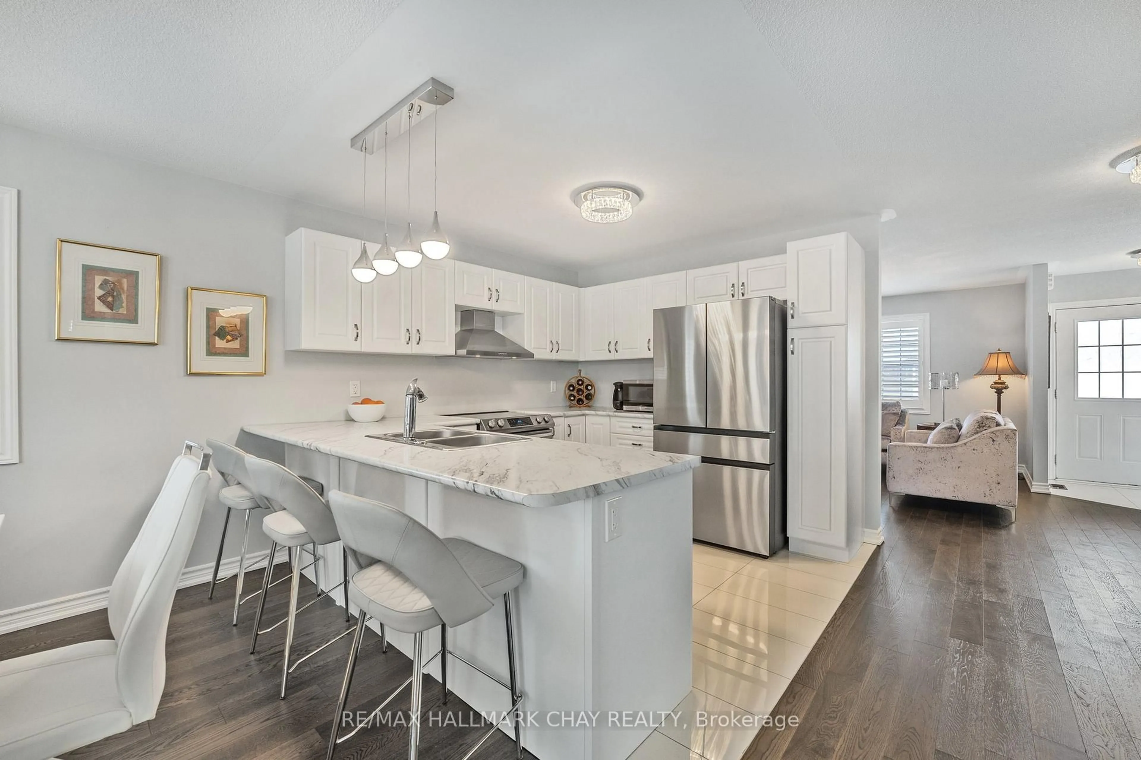 Open concept kitchen, unknown for 17 Sophie Lane, Ramara Ontario L3V 8J9