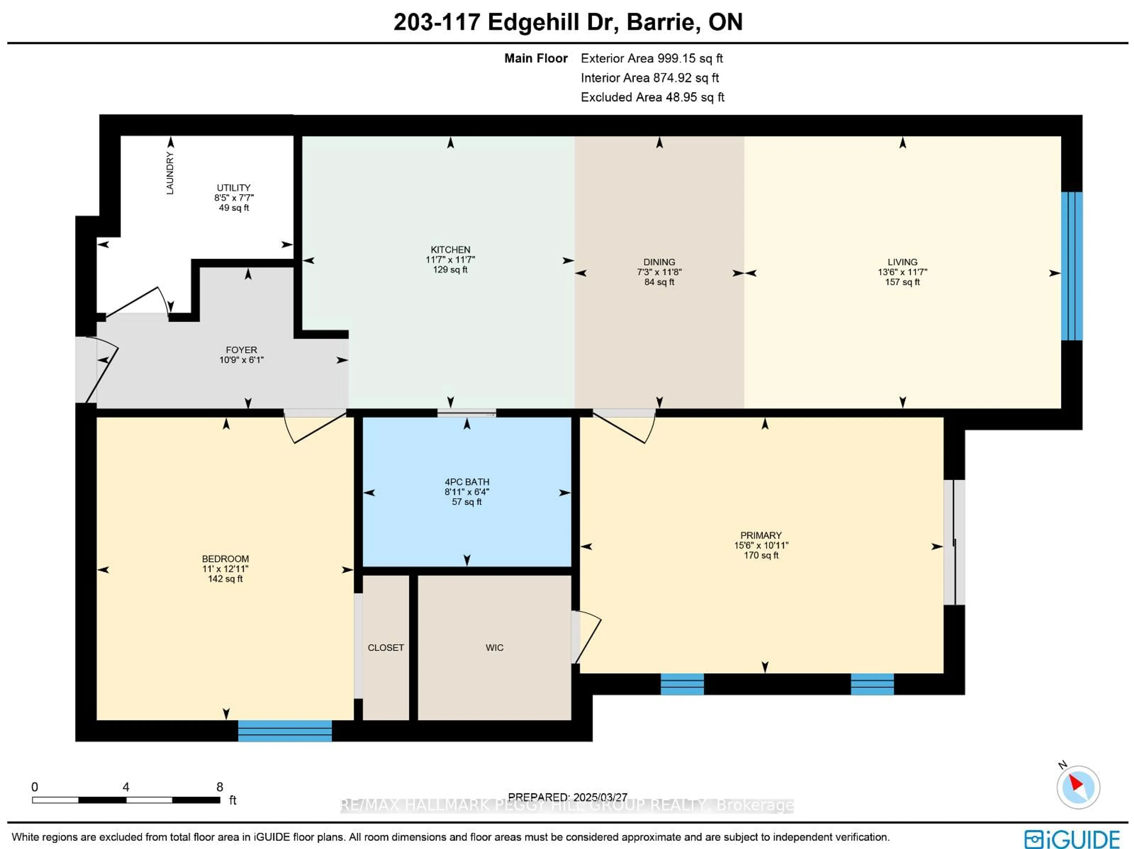 Floor plan for 117 Edgehill Dr #203, Barrie Ontario L4N 1L9