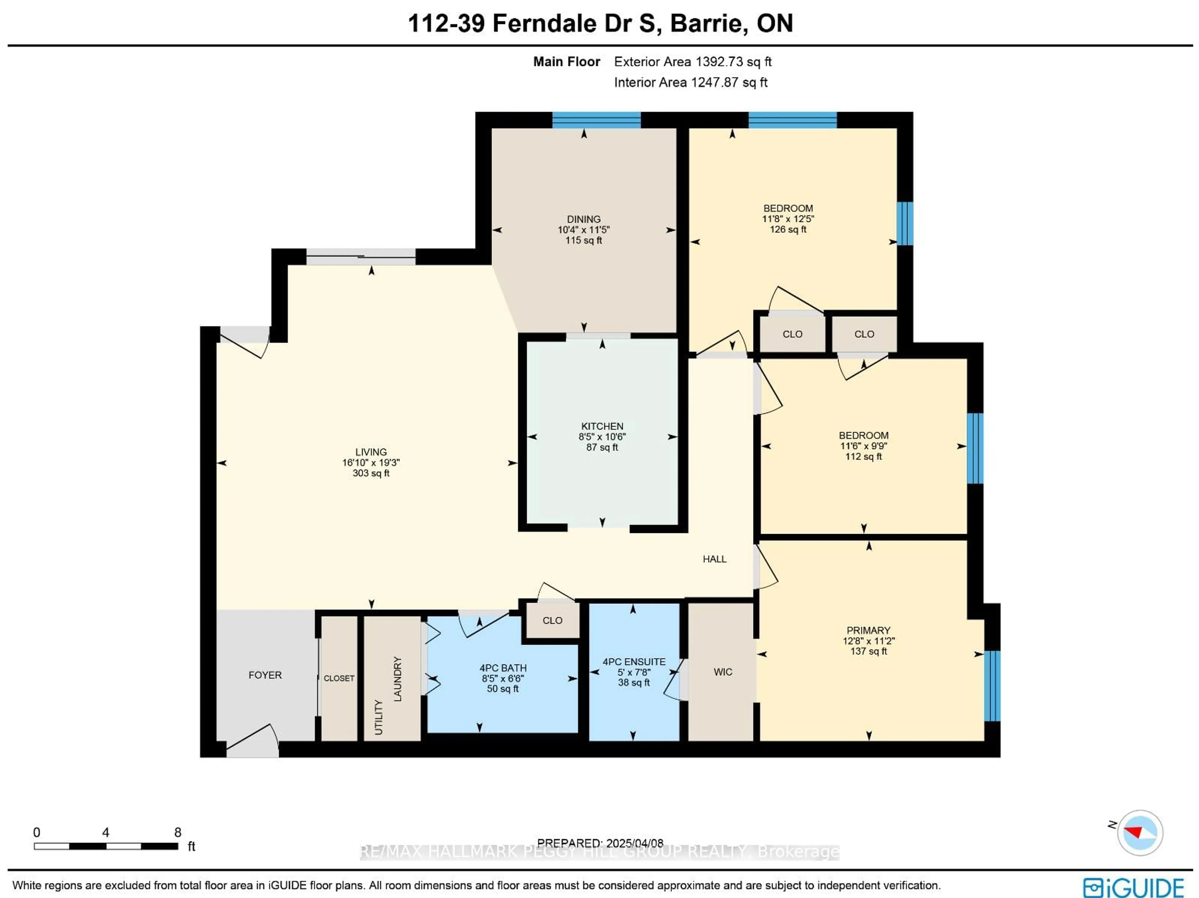 Floor plan for 39 Ferndale Dr #112, Barrie Ontario L4N 5T5