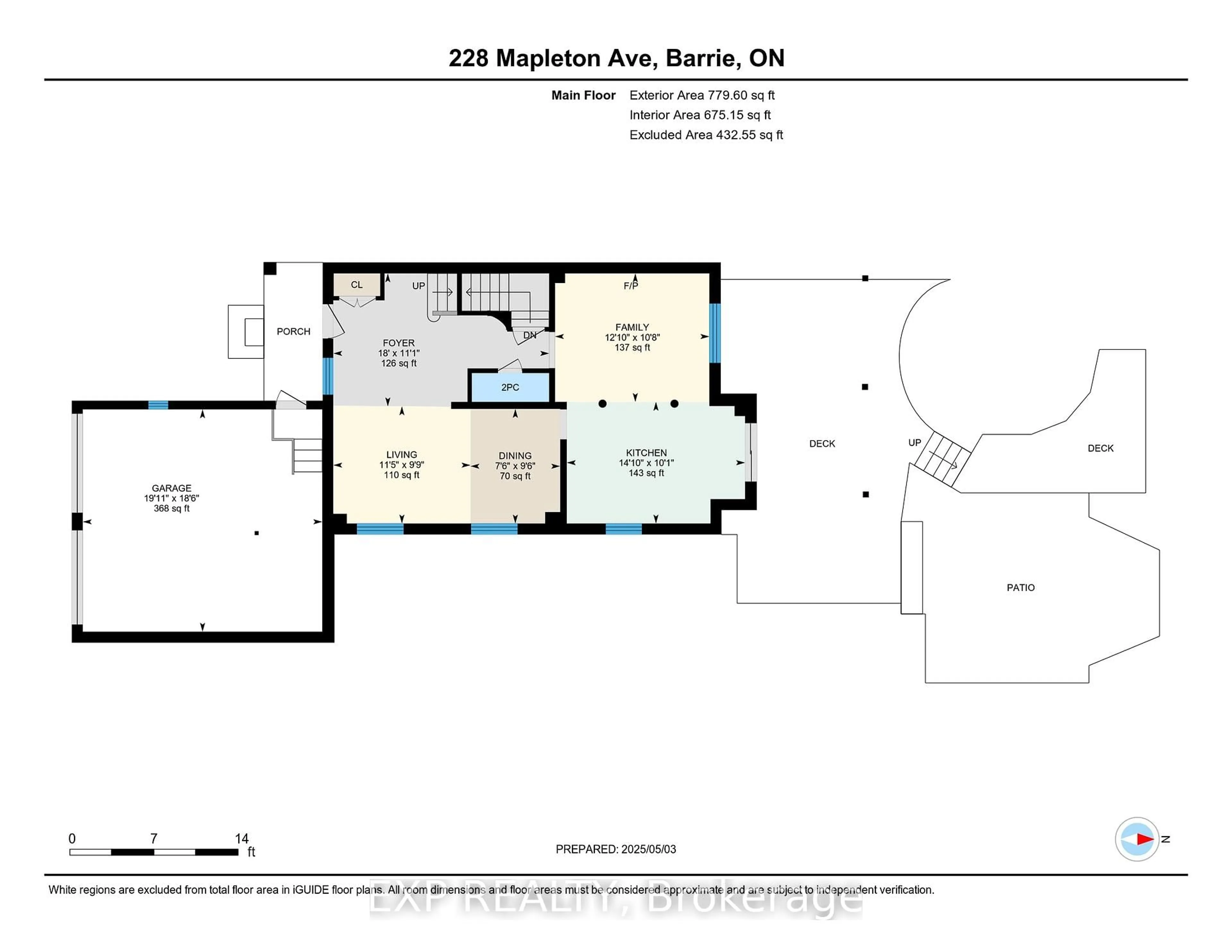 Floor plan for 228 Mapleton Ave, Barrie Ontario L4N 8T3