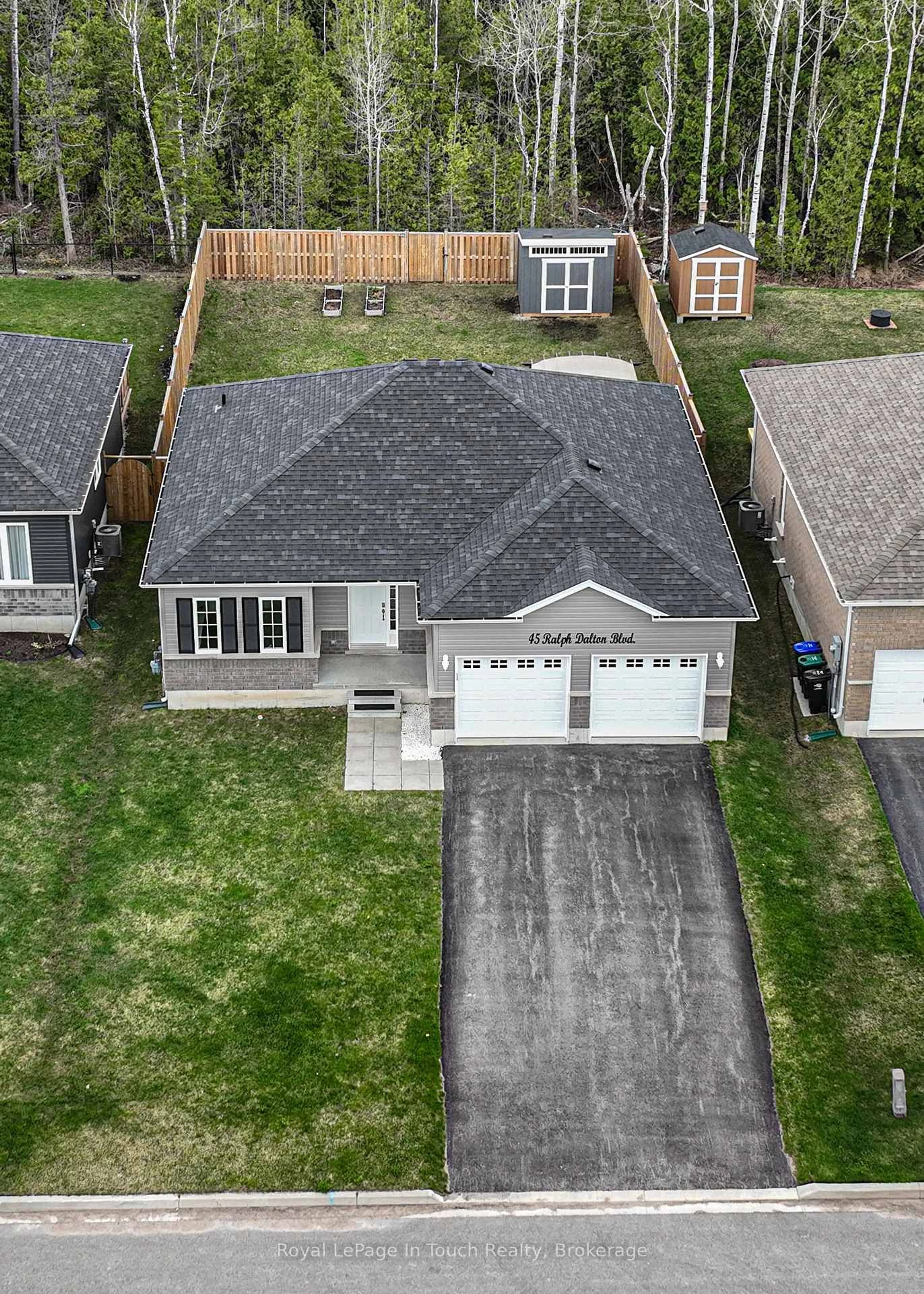 A pic from outside/outdoor area/front of a property/back of a property/a pic from drone, street for 45 Ralph Dalton Blvd, Tay Ontario L0K 2A0