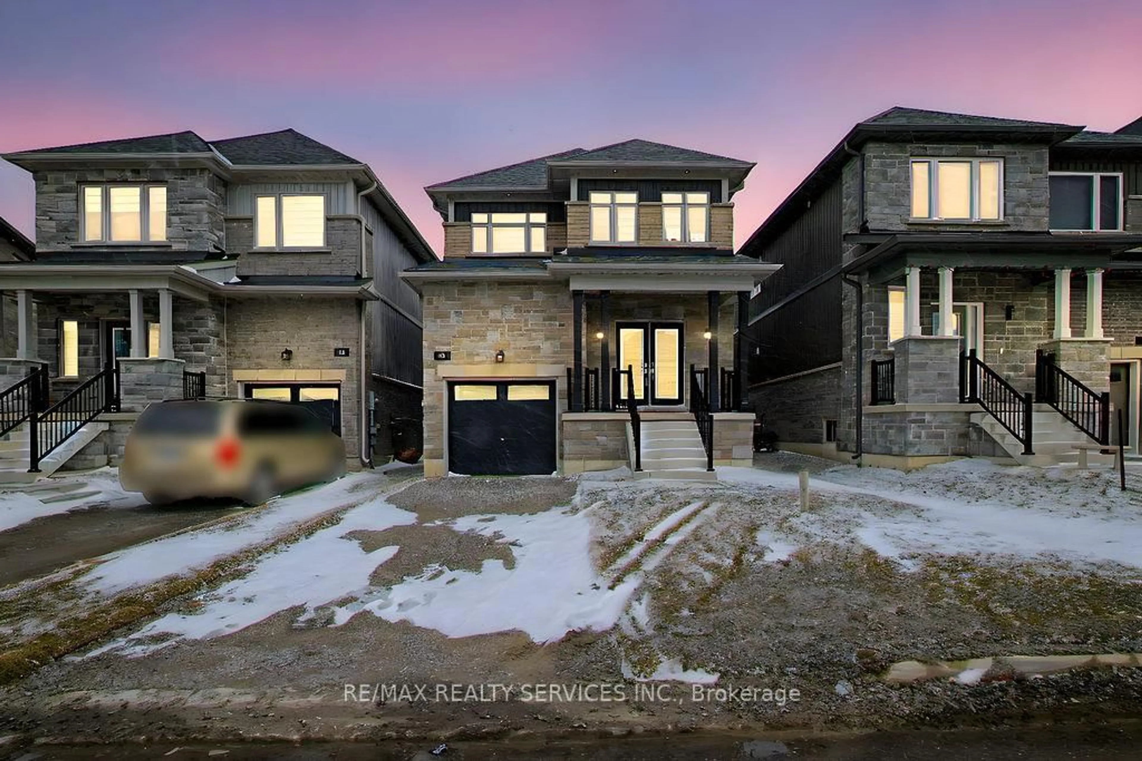 Home with brick exterior material, street for 38 Barnyard Tr, Barrie Ontario L9J 0C2