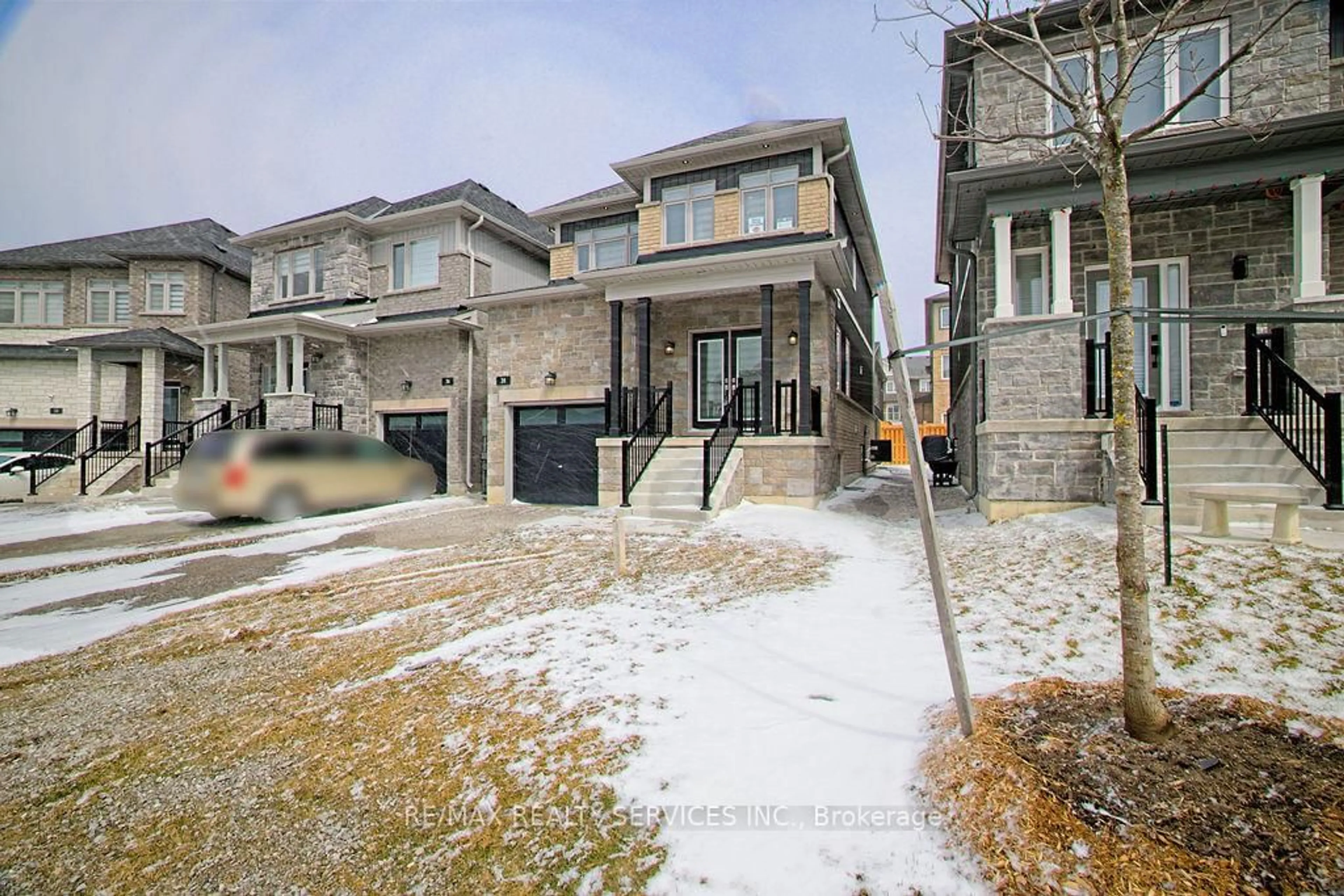 Home with brick exterior material, street for 38 Barnyard Tr, Barrie Ontario L9J 0C2