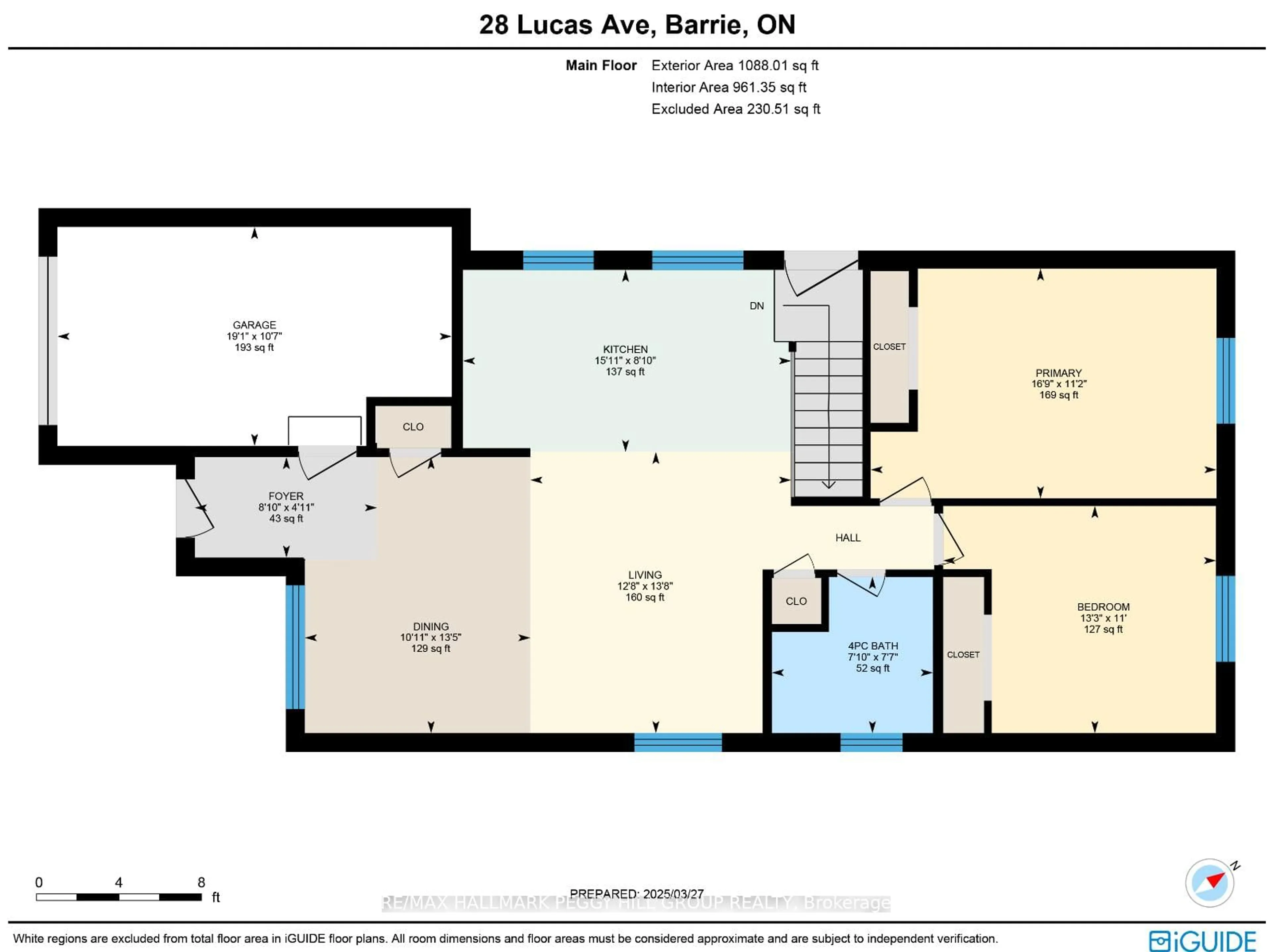 Floor plan for 28 Lucas Ave, Barrie Ontario L4N 9M8