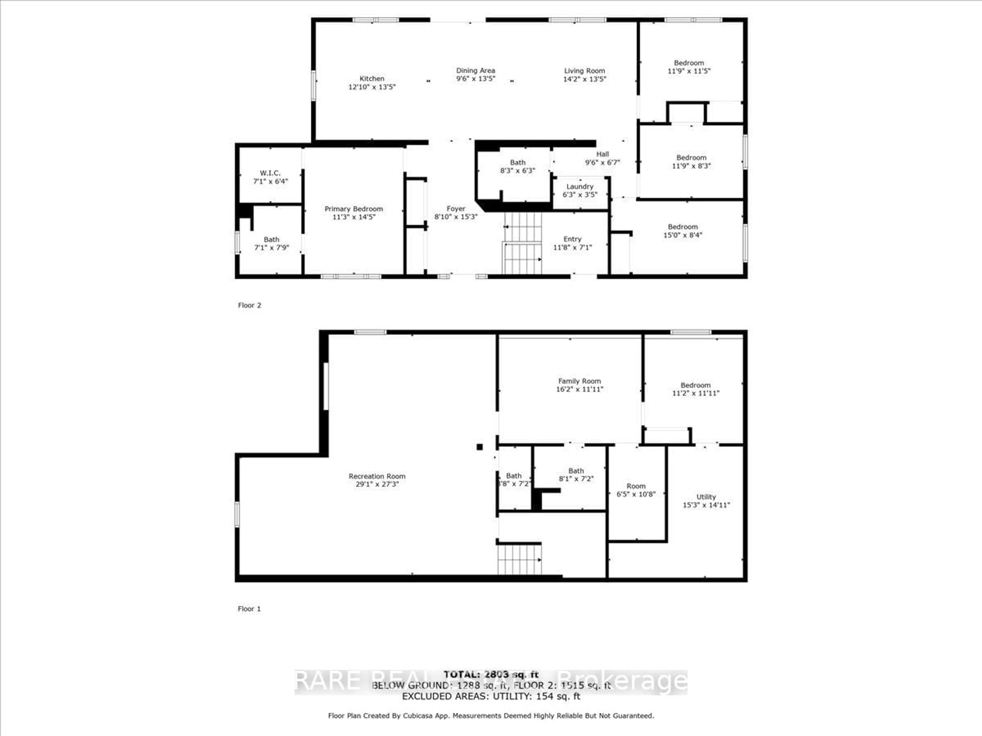 Floor plan for 154 SWITZER St, Clearview Ontario L0M 1N0