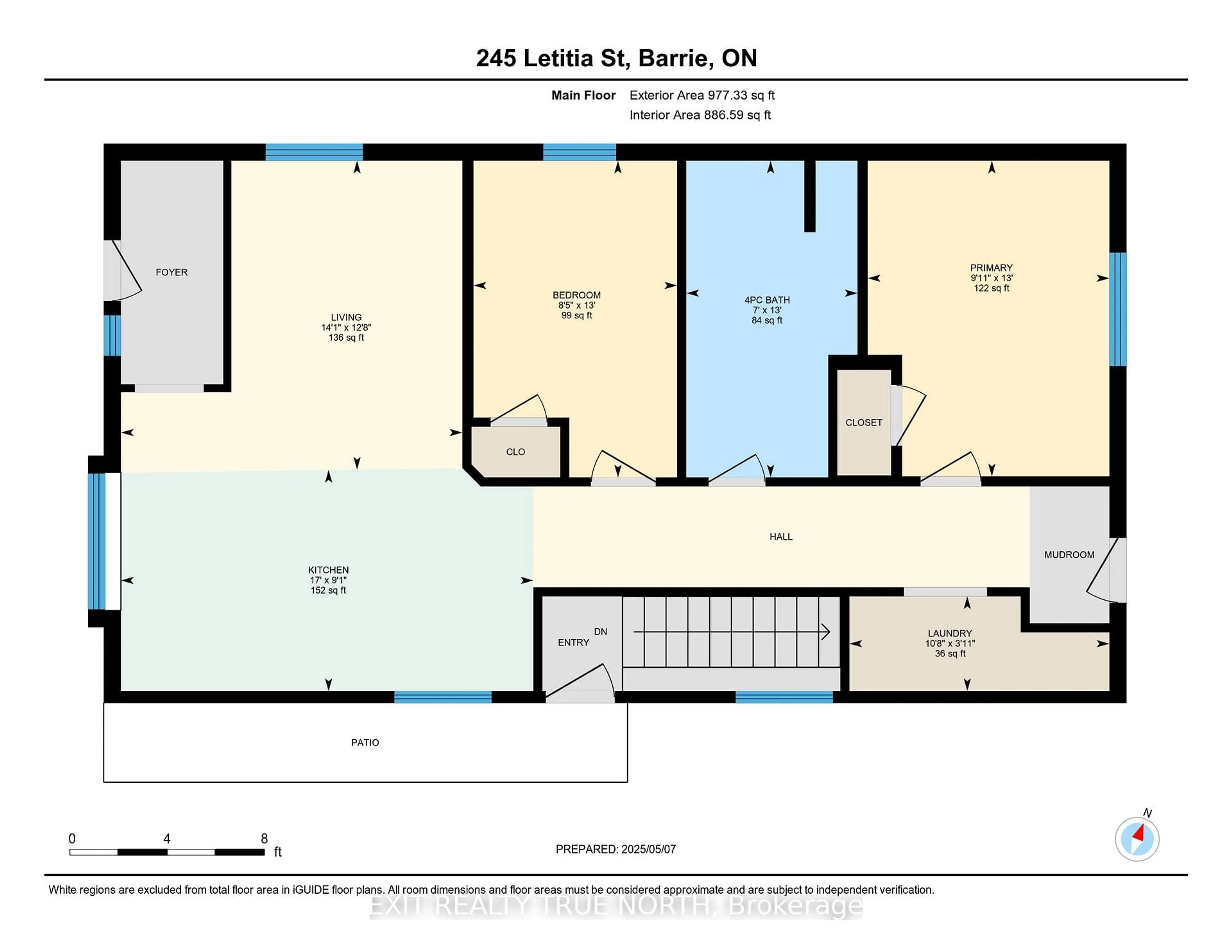 Floor plan for 245 Letitia St, Barrie Ontario L4N 4Y7