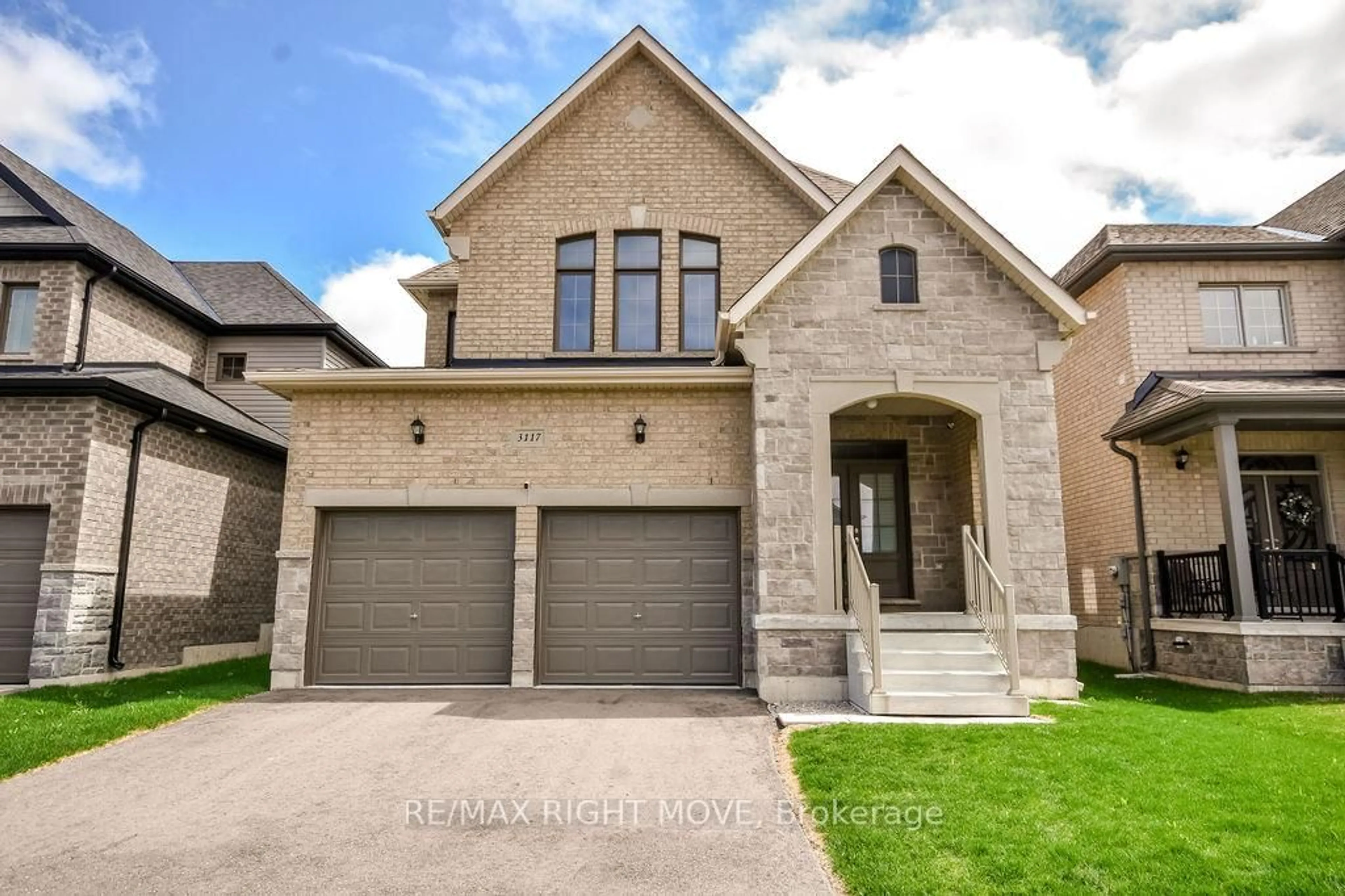 Home with brick exterior material, street for 3117 Orion Blvd, Orillia Ontario L3V 8L8
