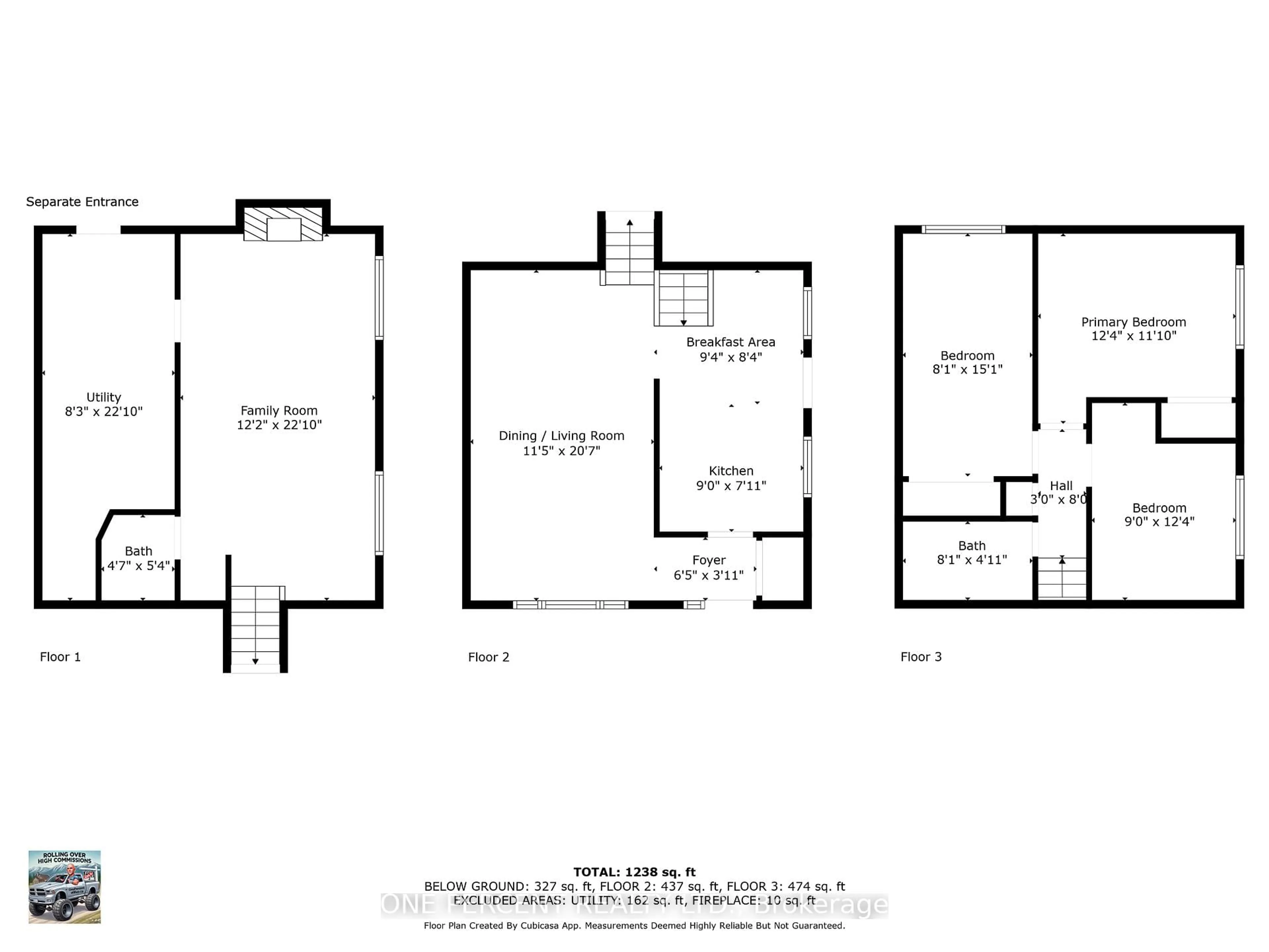 Floor plan for 18 Courtice Cres, Collingwood Ontario L9Y 4G1
