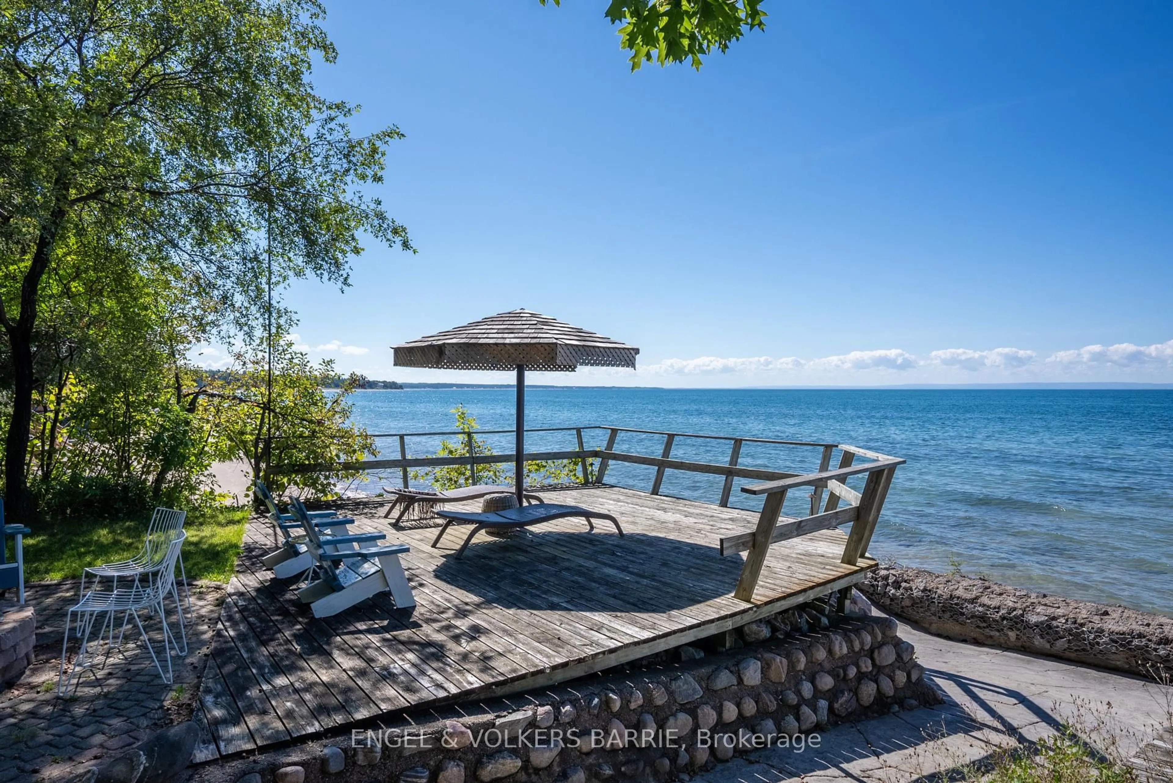 Patio, water/lake/river/ocean view for 36 Tiny Beaches Rd, Tiny Ontario L0L 2J0
