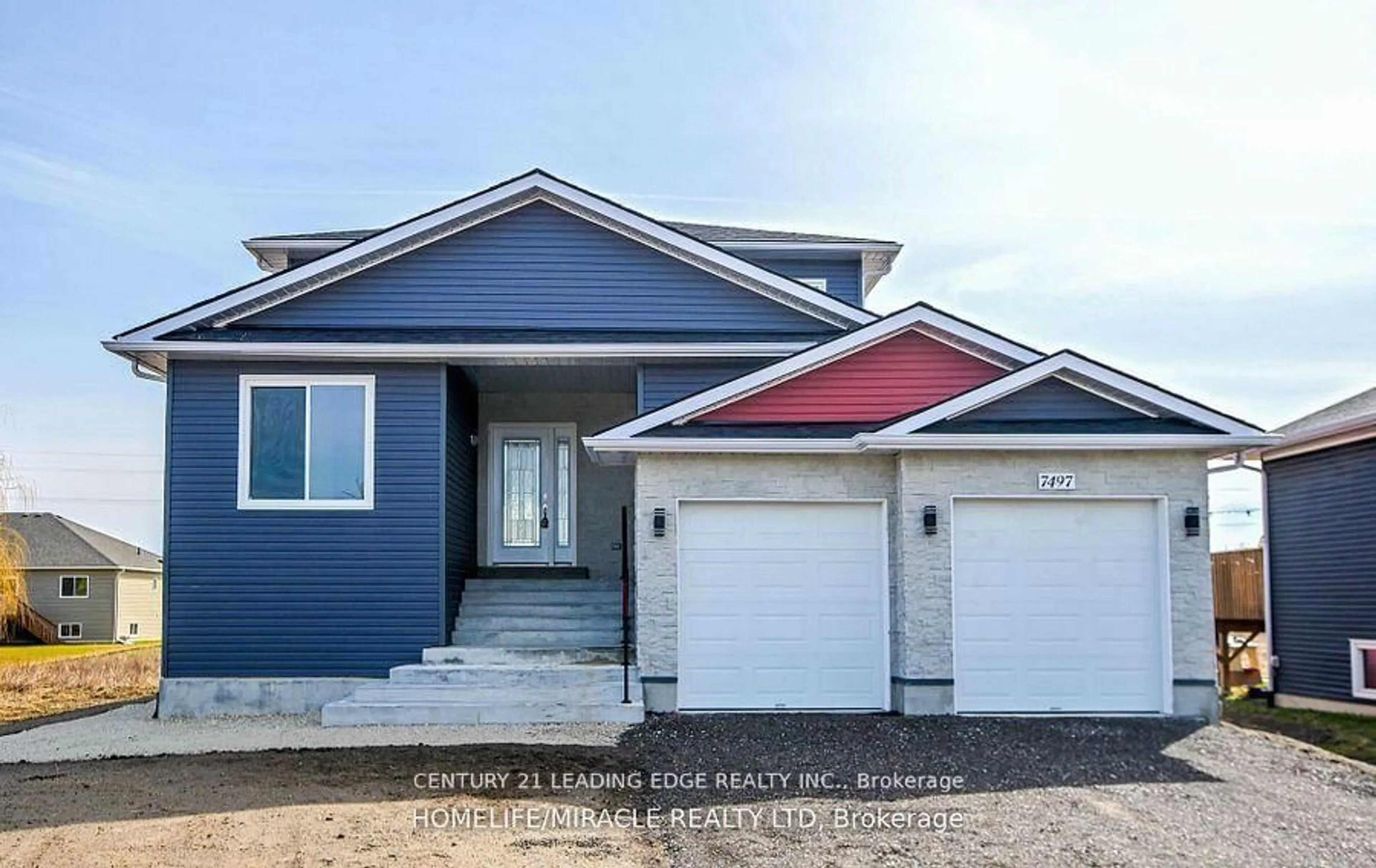 Home with vinyl exterior material, street for 7497 County Rd. 91 Rd, Clearview Ontario L0M 1S0