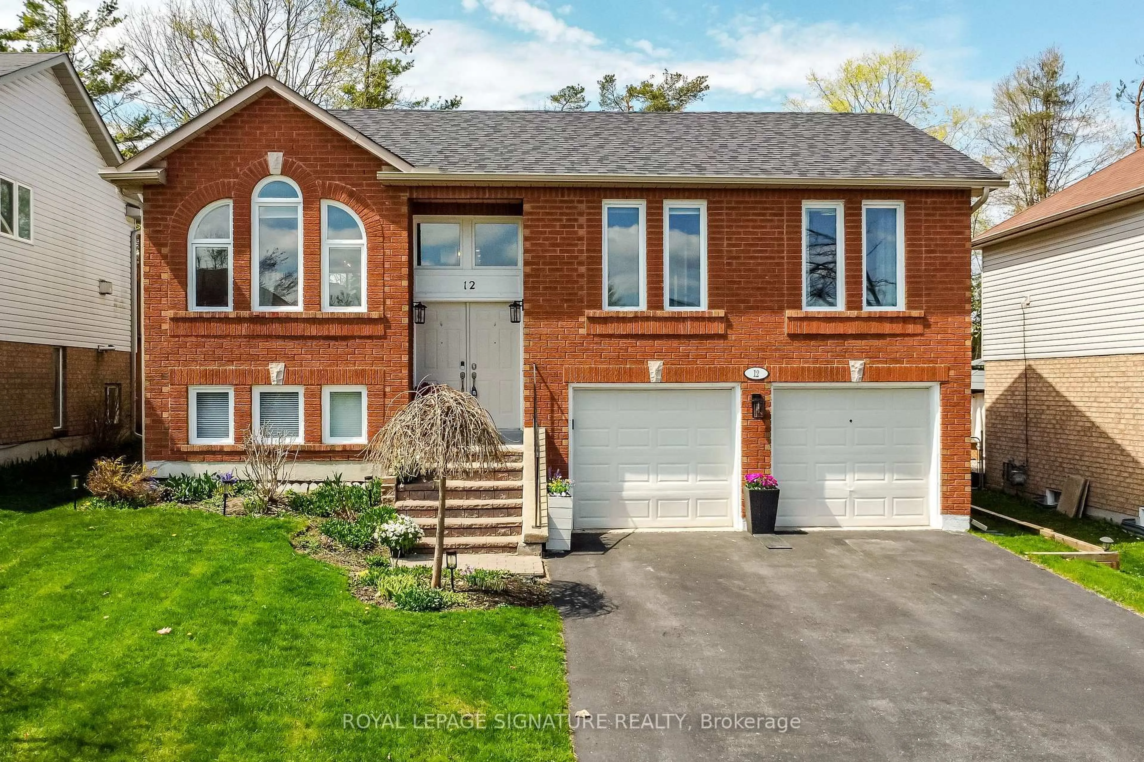Home with brick exterior material, street for 12 Frontier Ave, Orillia Ontario L3V 7S8