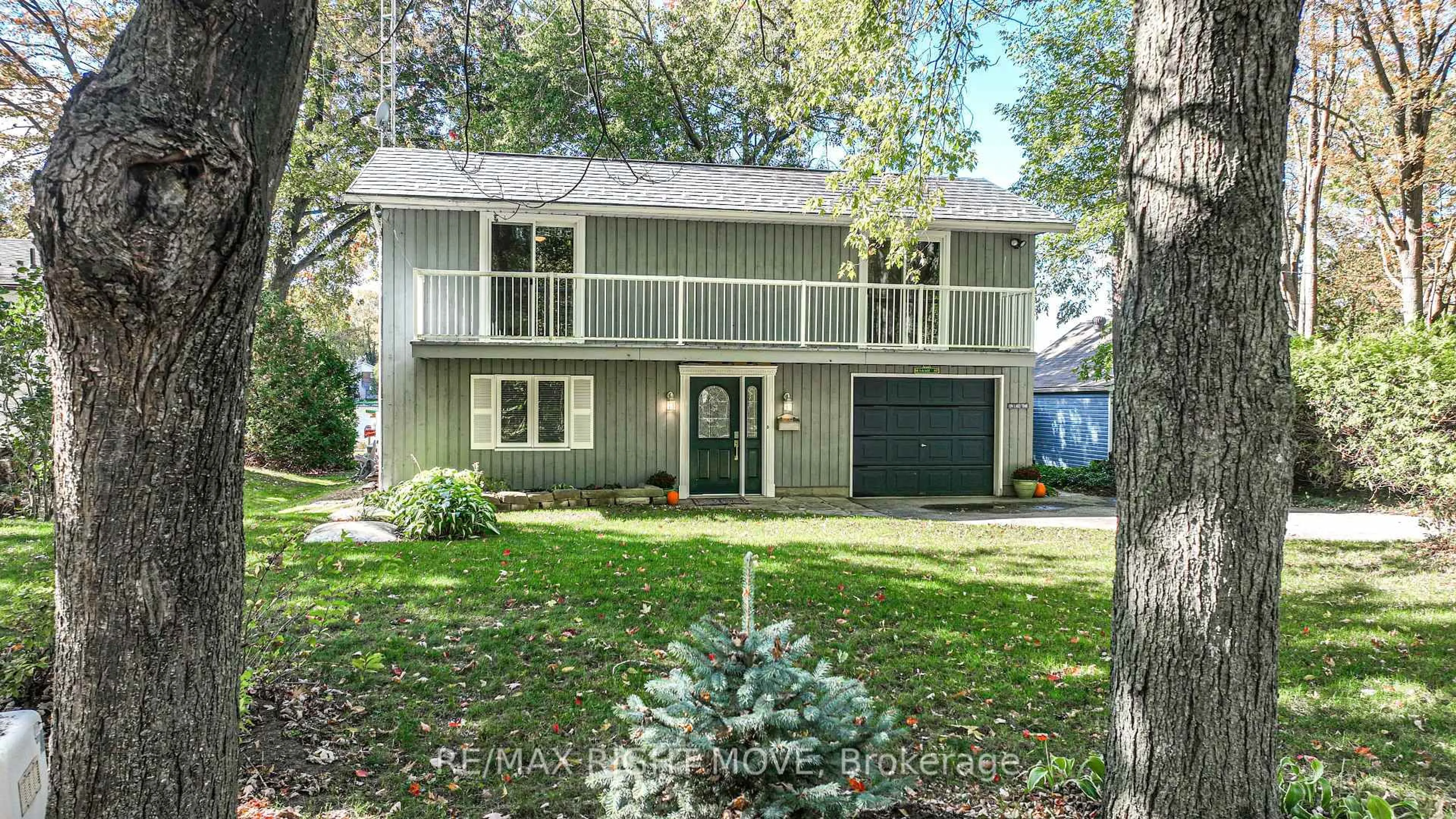 Home with vinyl exterior material, street for 4350 Plum Point Rd, Ramara Ontario L3V 0P9
