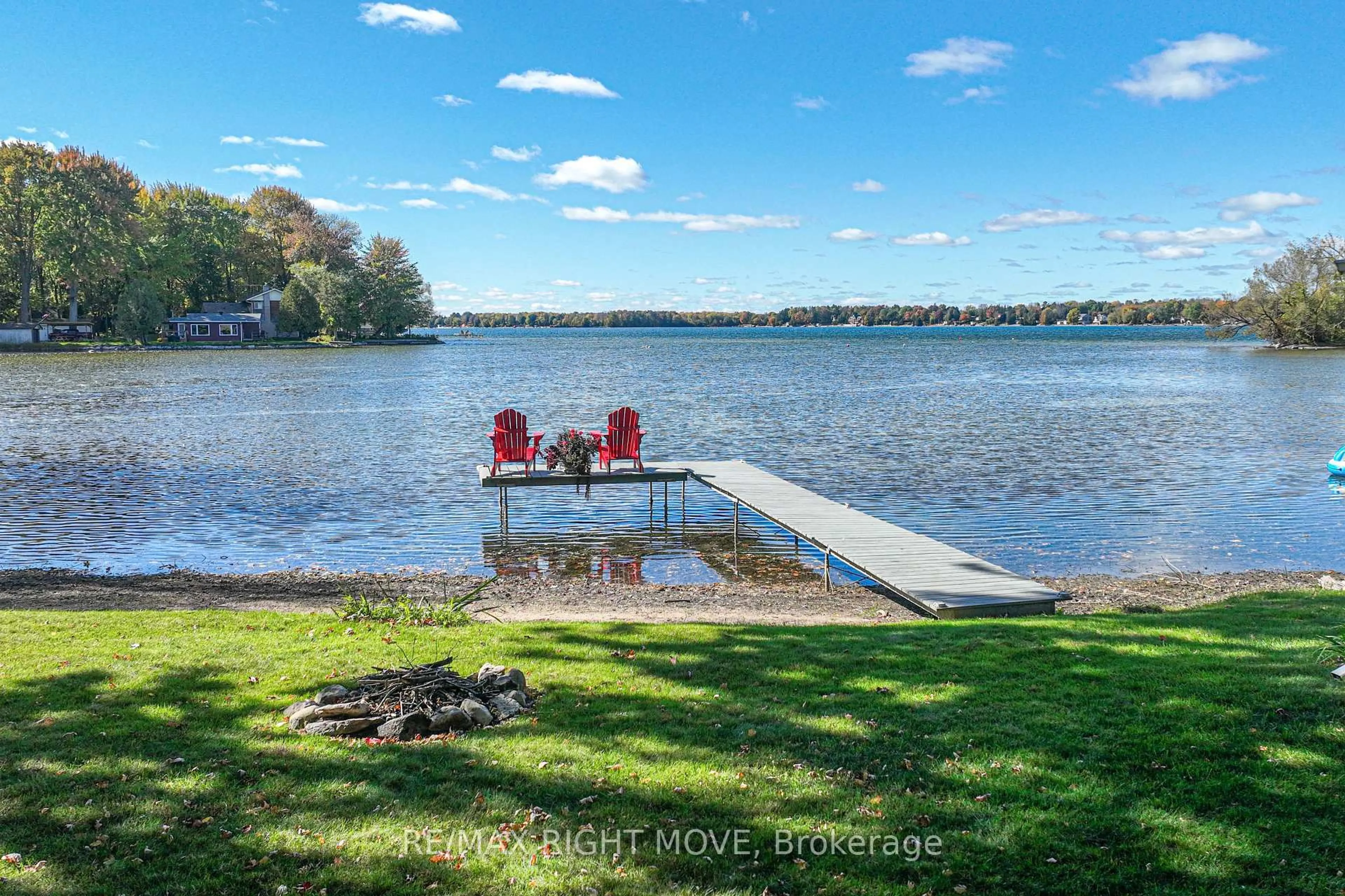 Patio, water/lake/river/ocean view for 4350 Plum Point Rd, Ramara Ontario L3V 0P9