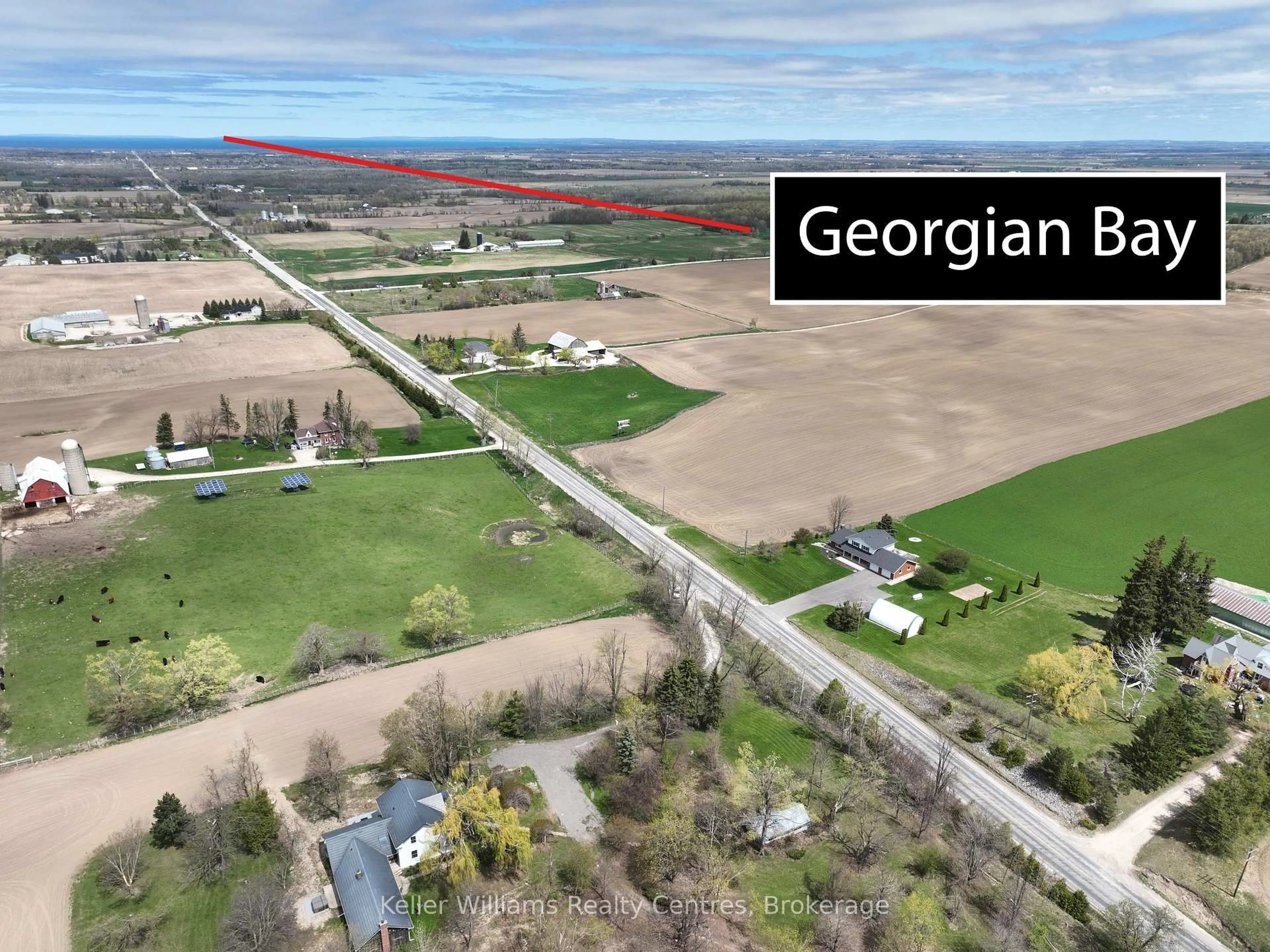 A pic from outside/outdoor area/front of a property/back of a property/a pic from drone, street for 2219 County Rd 42 N/A, Clearview Ontario L0M 1S0