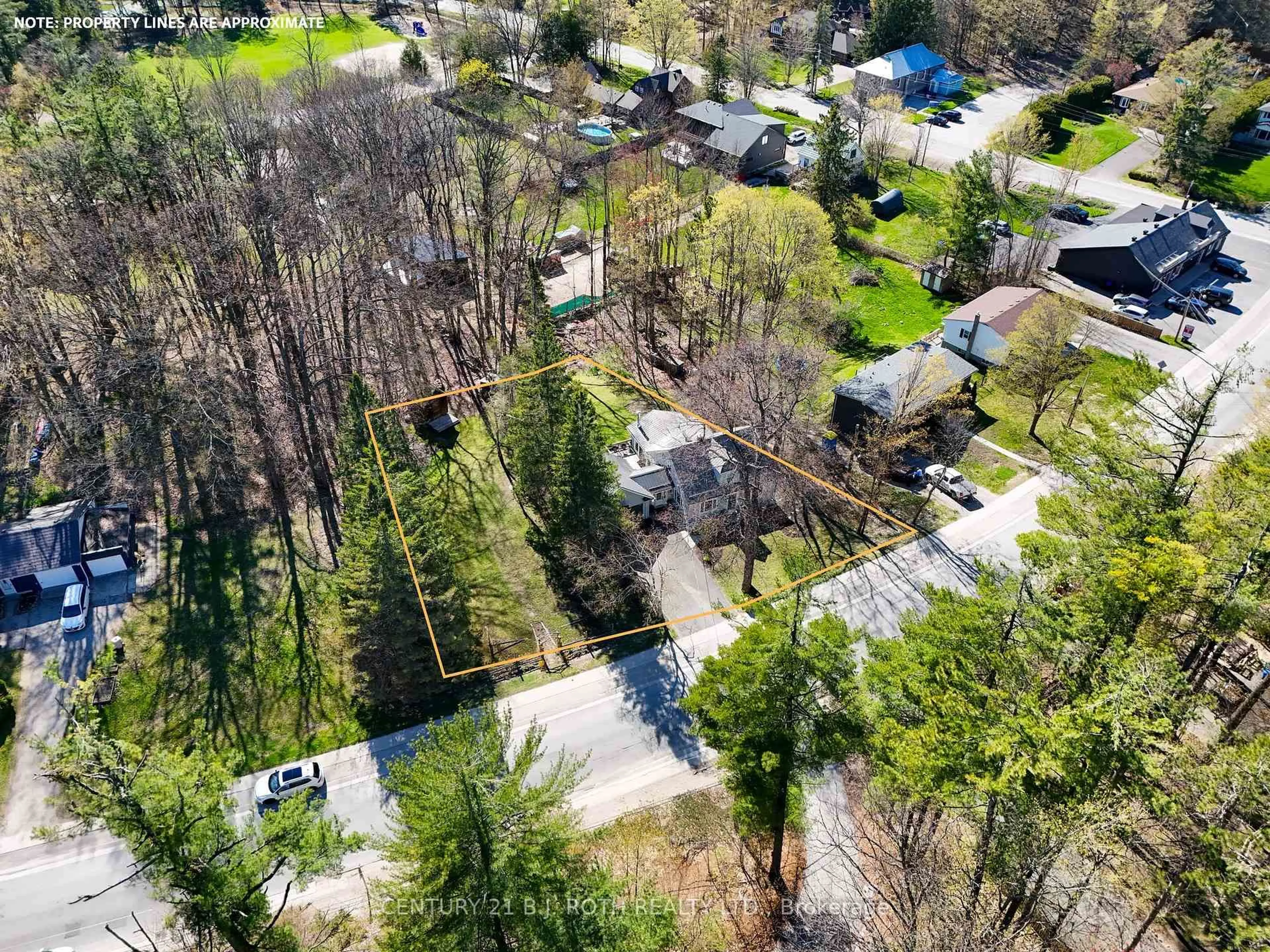 A pic from outside/outdoor area/front of a property/back of a property/a pic from drone, forest/trees view for 88 Finlay Mill Rd, Springwater Ontario L9X 0L6