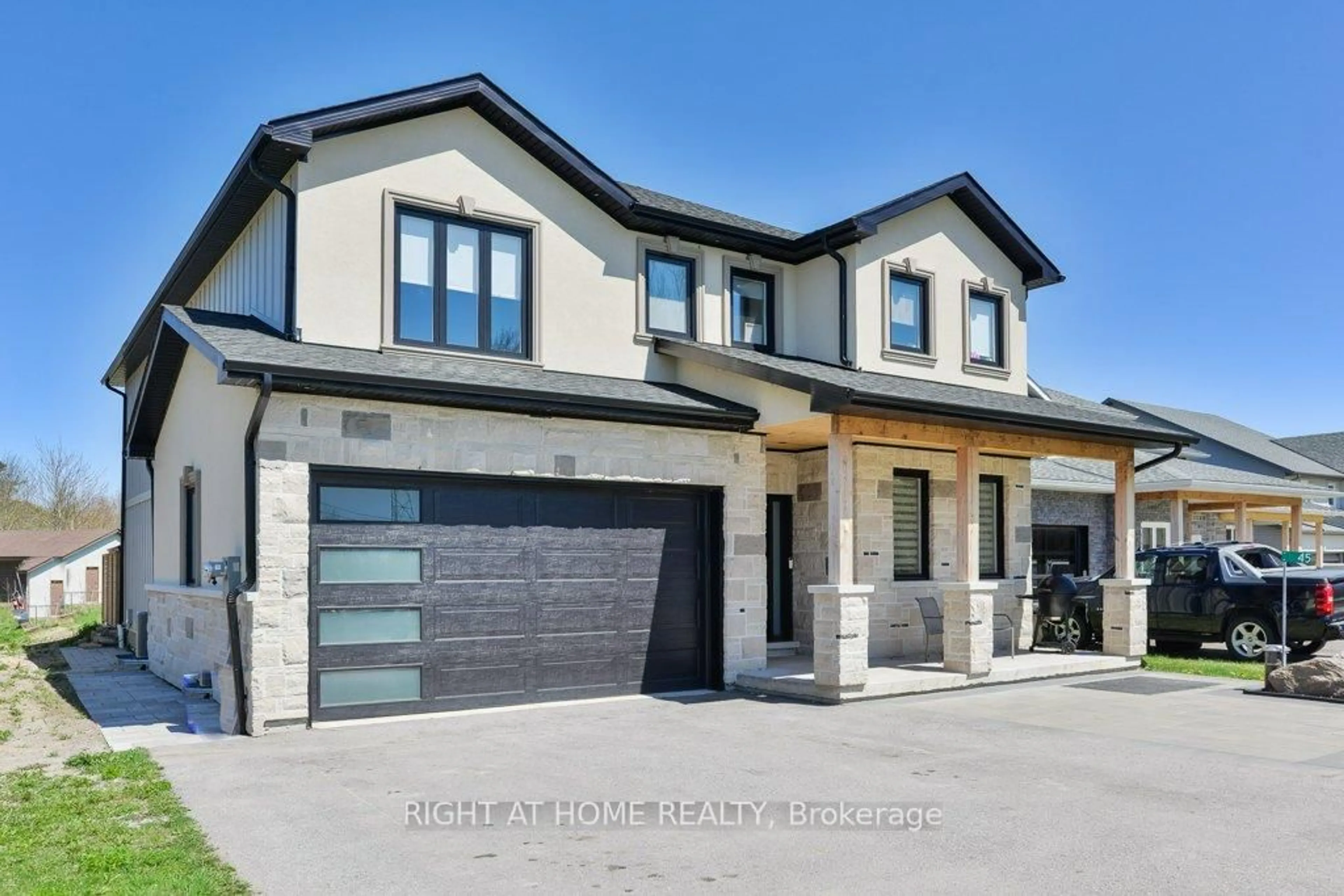 Home with brick exterior material, street for 45 Rosy Beach Crt, Ramara Ontario L3V 8L2
