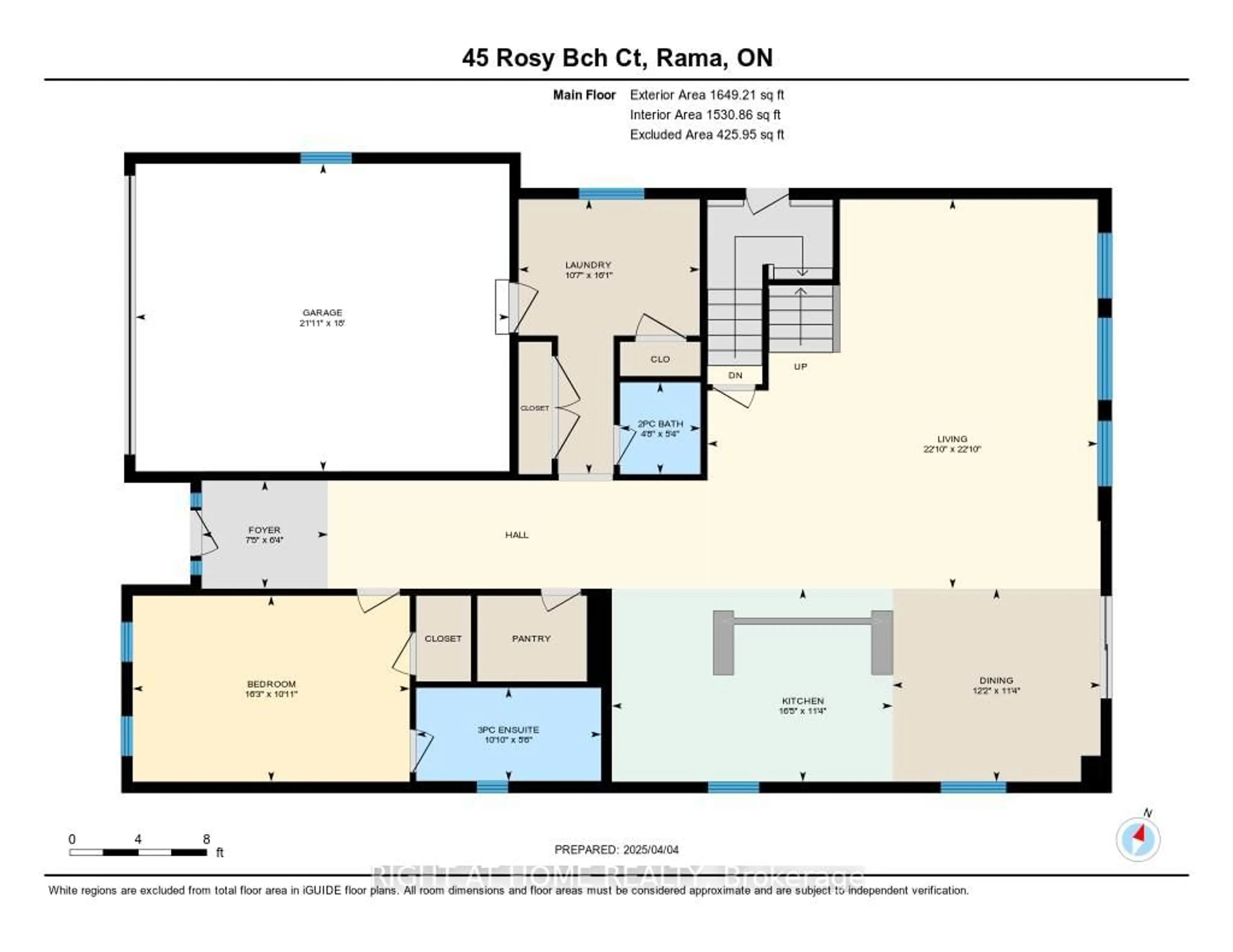Floor plan for 45 Rosy Beach Crt, Ramara Ontario L3V 8L2