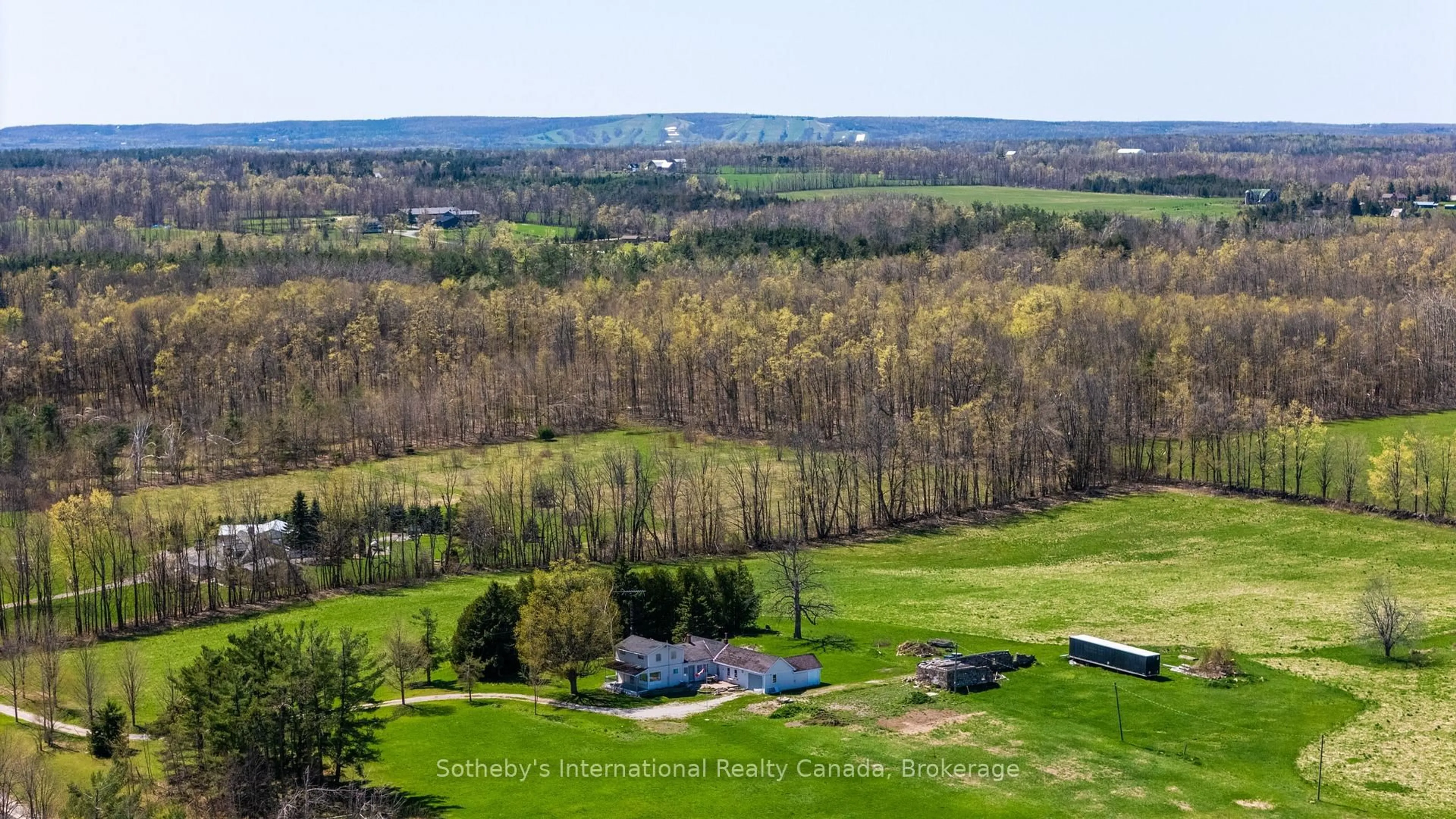 A pic from outside/outdoor area/front of a property/back of a property/a pic from drone, forest/trees view for 1614 Horseshoe Valley Rd, Oro-Medonte Ontario L0K 1E0