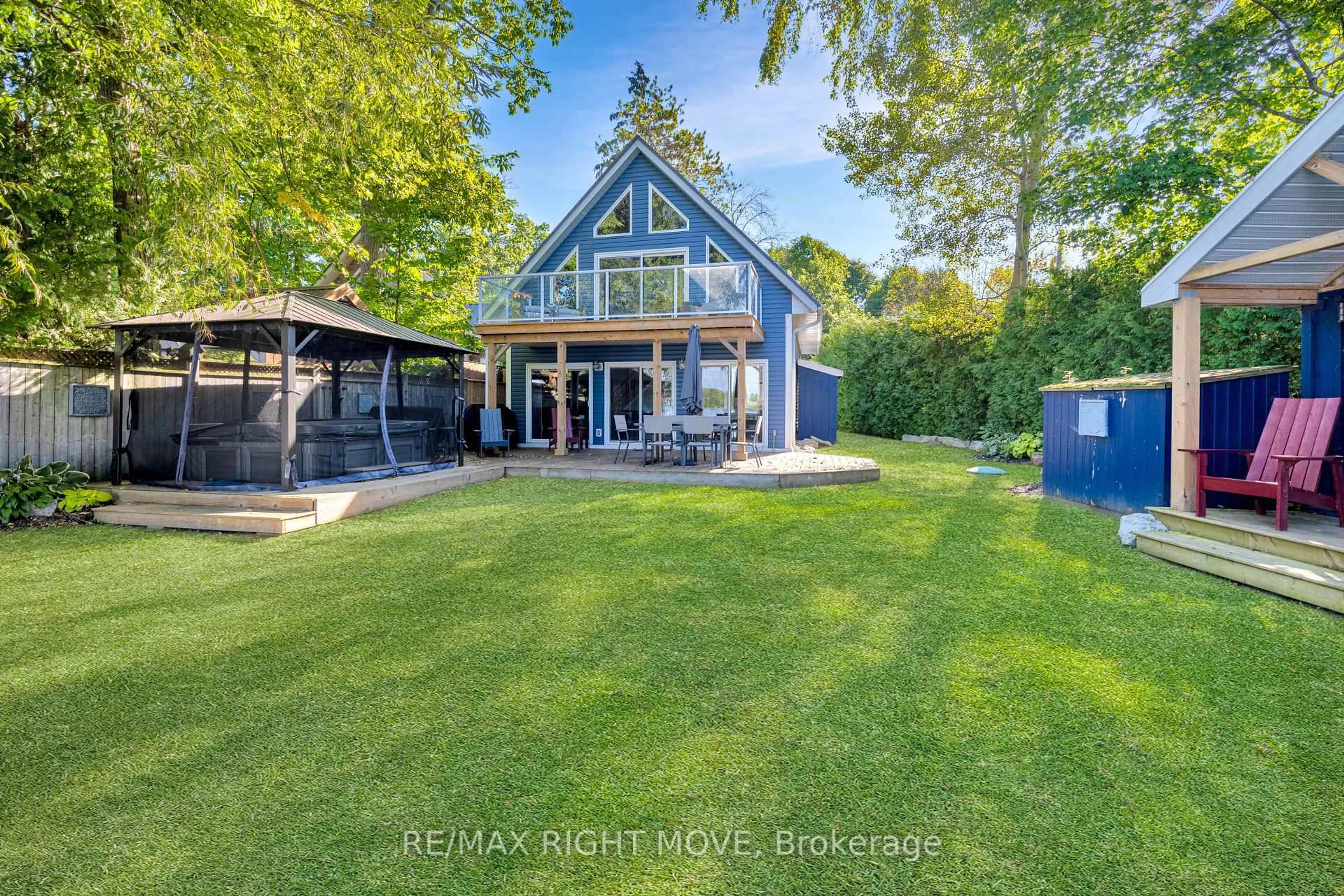 A pic from outside/outdoor area/front of a property/back of a property/a pic from drone, water/lake/river/ocean view for 6270 Jim Mitchells Rd, Ramara Ontario L0K 1L0