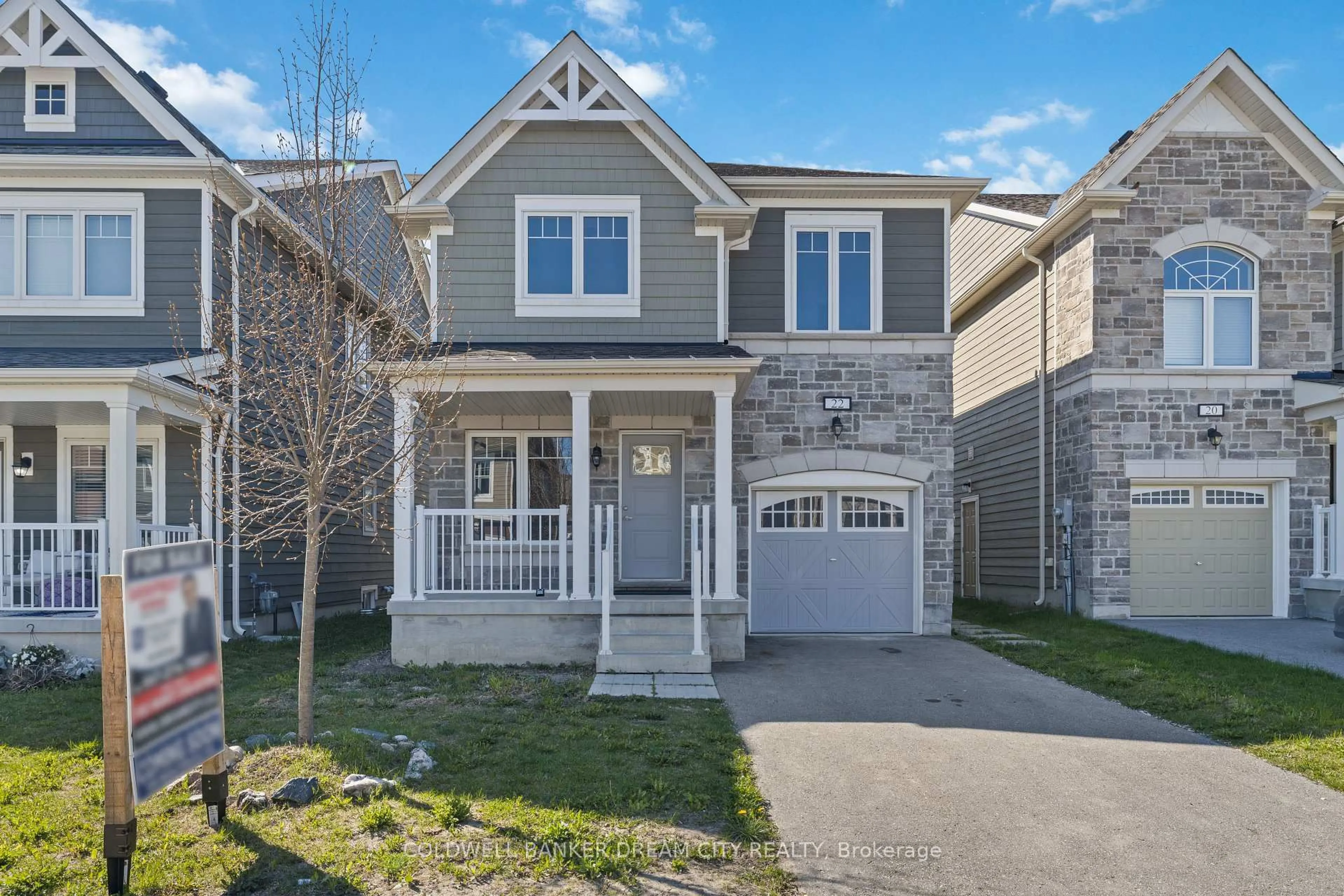 Home with brick exterior material, street for 22 Catamaran Dr, Wasaga Beach Ontario L9Z 0J2