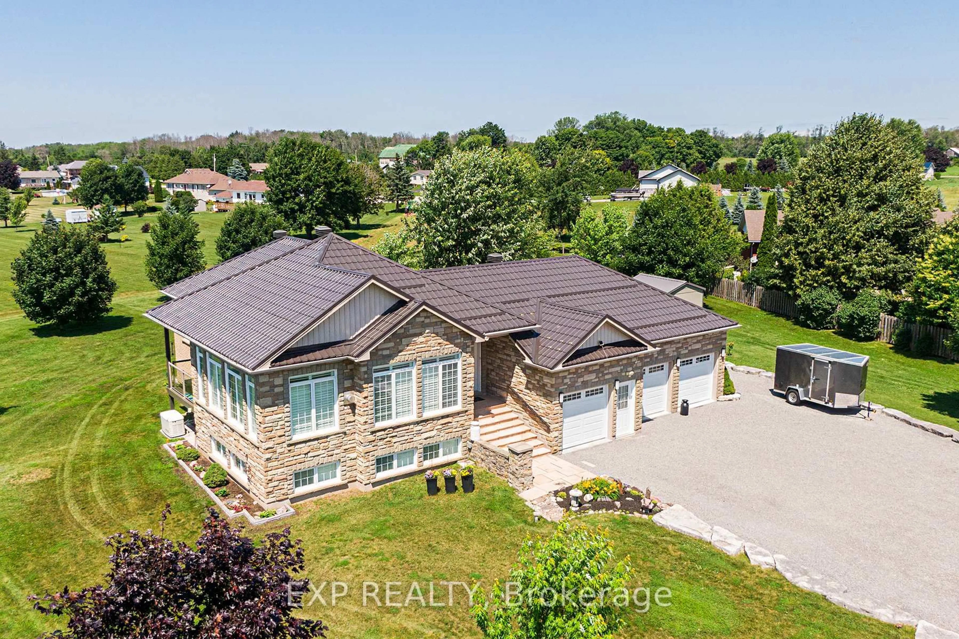 A pic from outside/outdoor area/front of a property/back of a property/a pic from drone, street for 2884 Sunnydale Lane, Ramara Ontario L0K 1B0