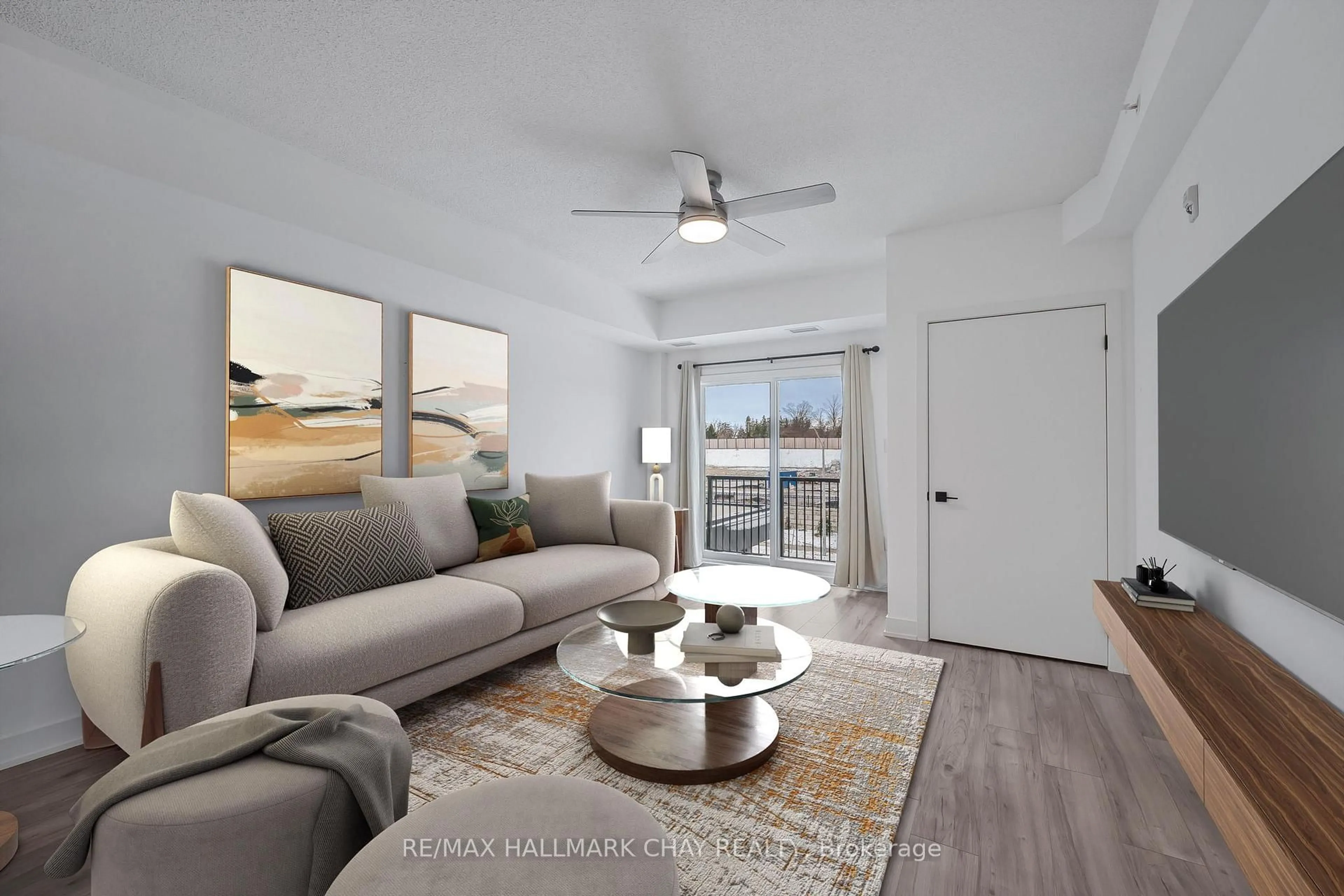 Living room with furniture, unknown for 6 Spice Way #208, Barrie Ontario L9J 0J9