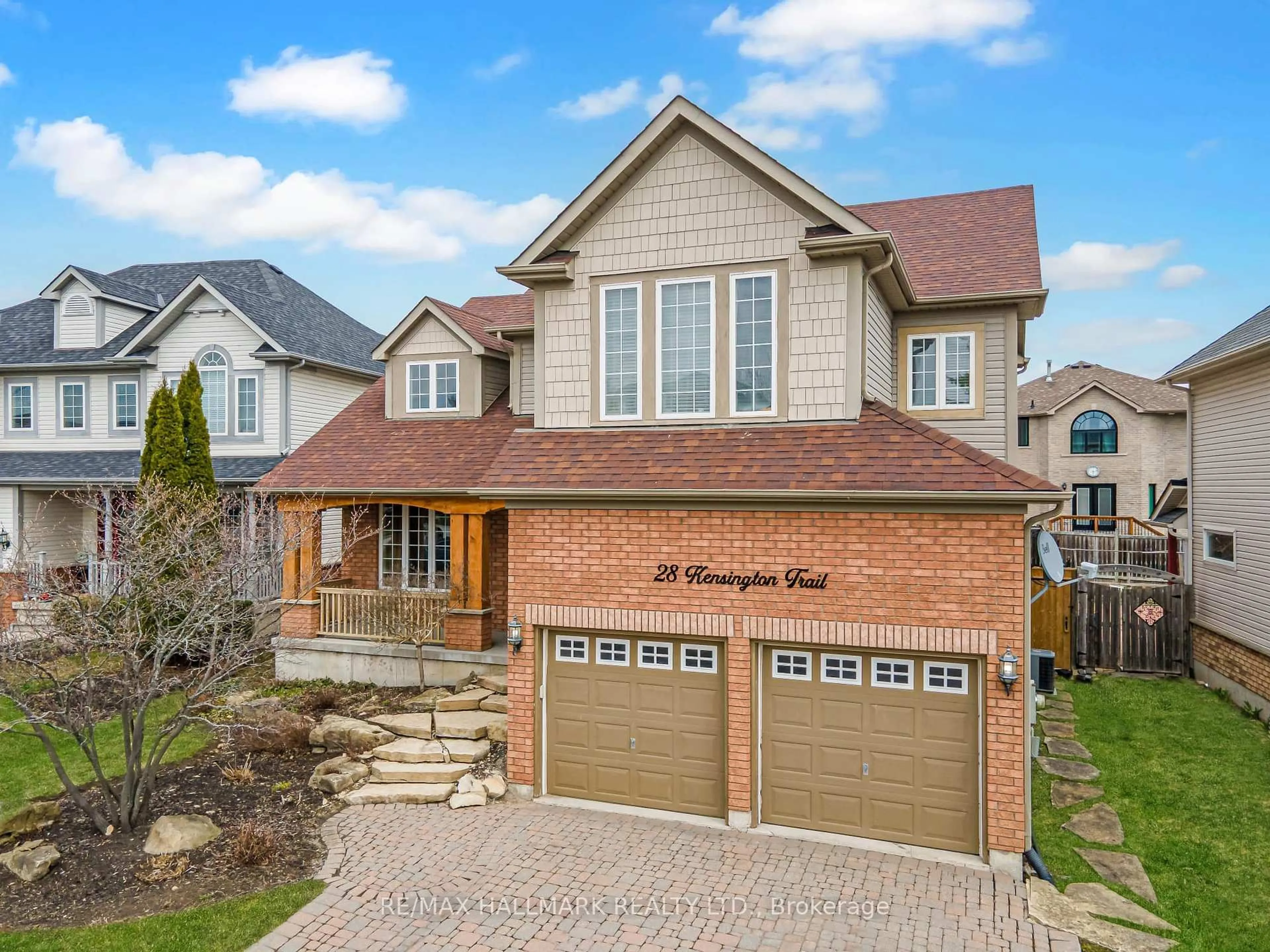 Home with brick exterior material, street for 28 Kensington Tr, Barrie Ontario L4N 0K5