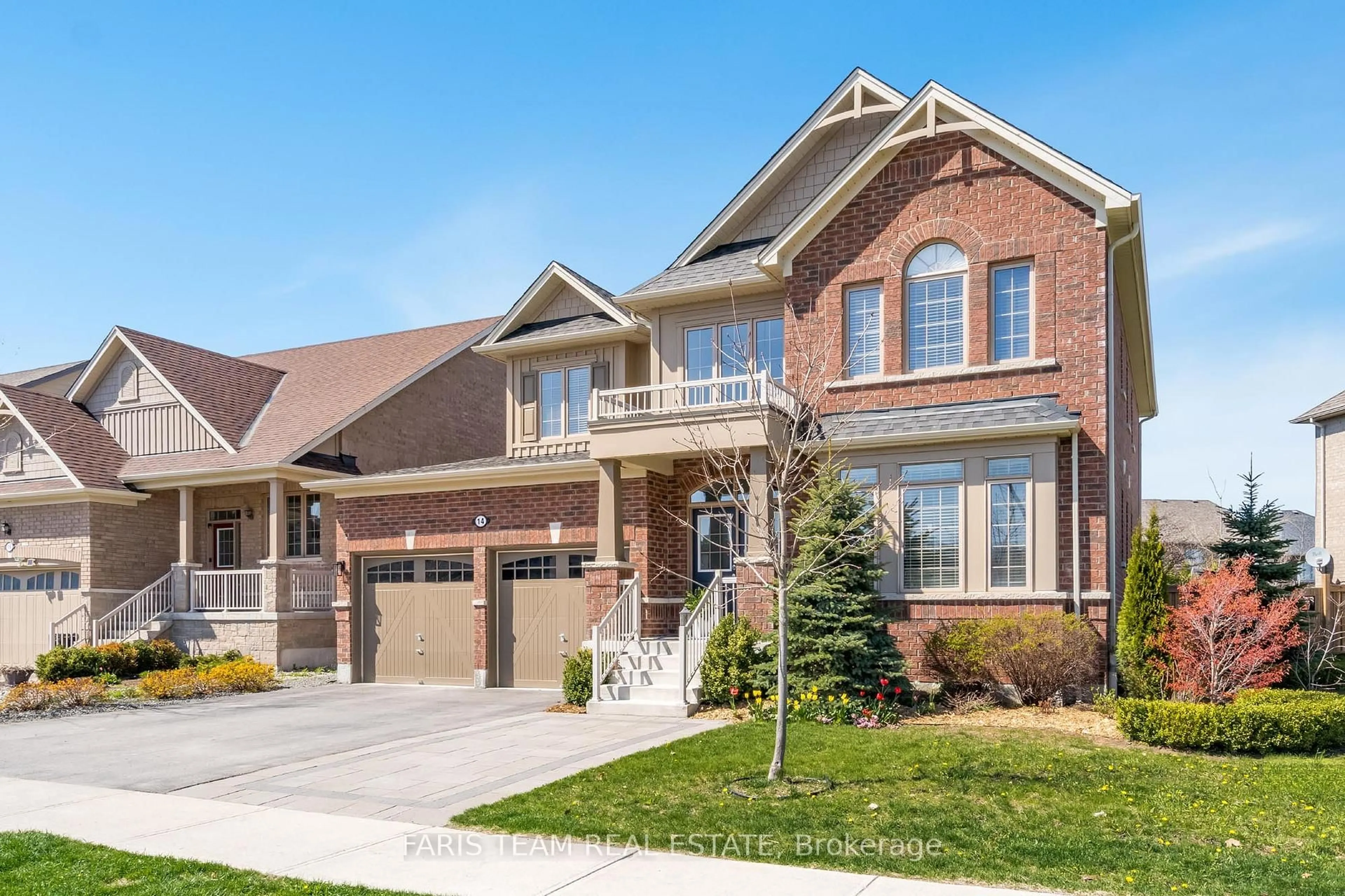 Home with brick exterior material, street for 14 Marks Rd, Springwater Ontario L9X 0S5