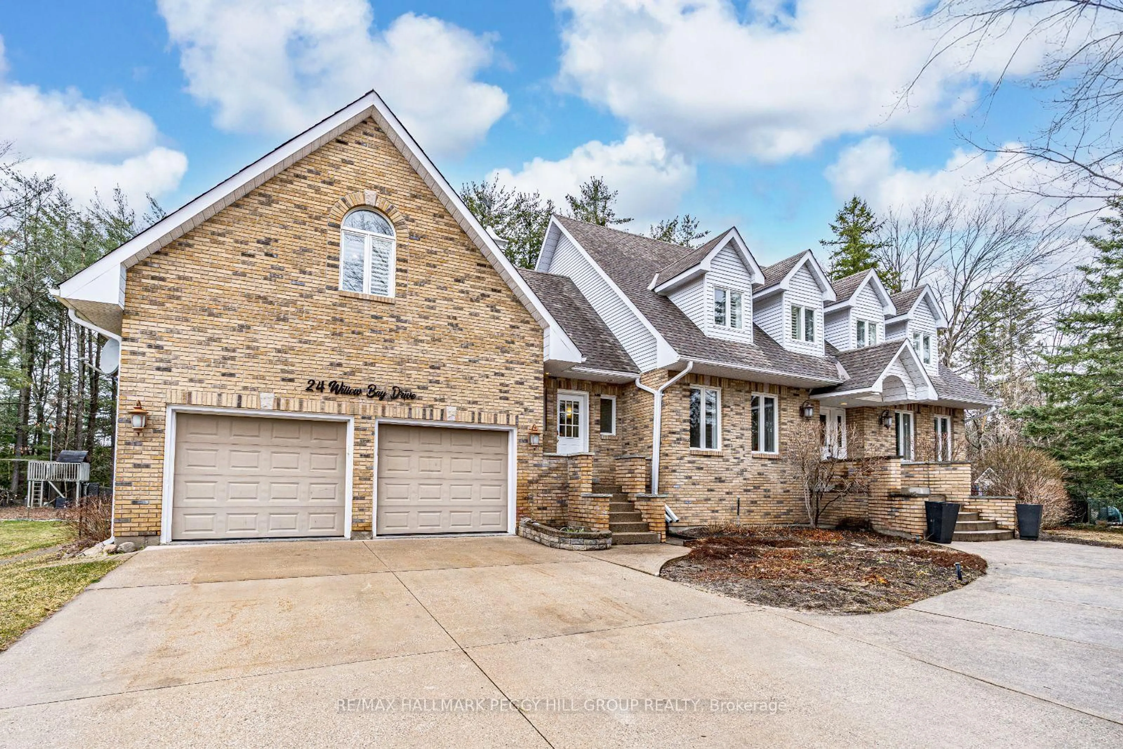 Home with brick exterior material, street for 24 Willow Bay Dr, Springwater Ontario L9X 0R2