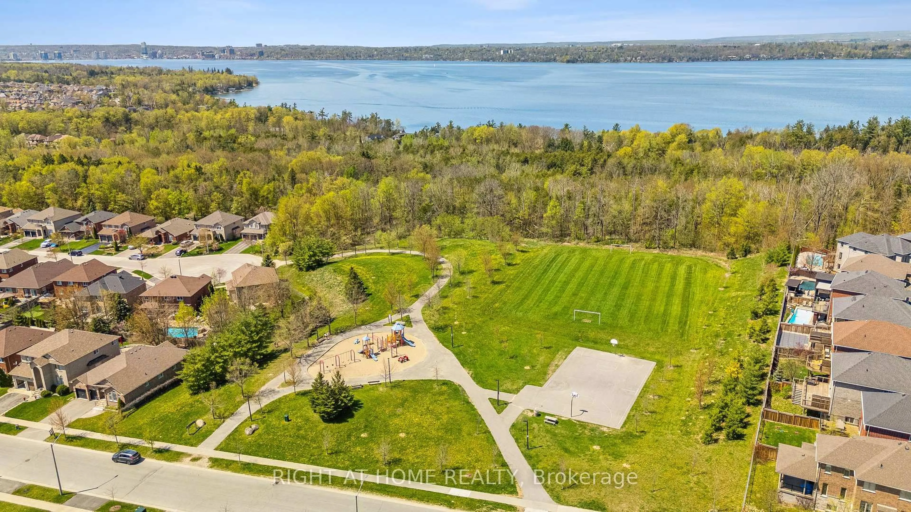 A pic from outside/outdoor area/front of a property/back of a property/a pic from drone, water/lake/river/ocean view for 14 Prince Of Wales Dr, Barrie Ontario L4N 0T5