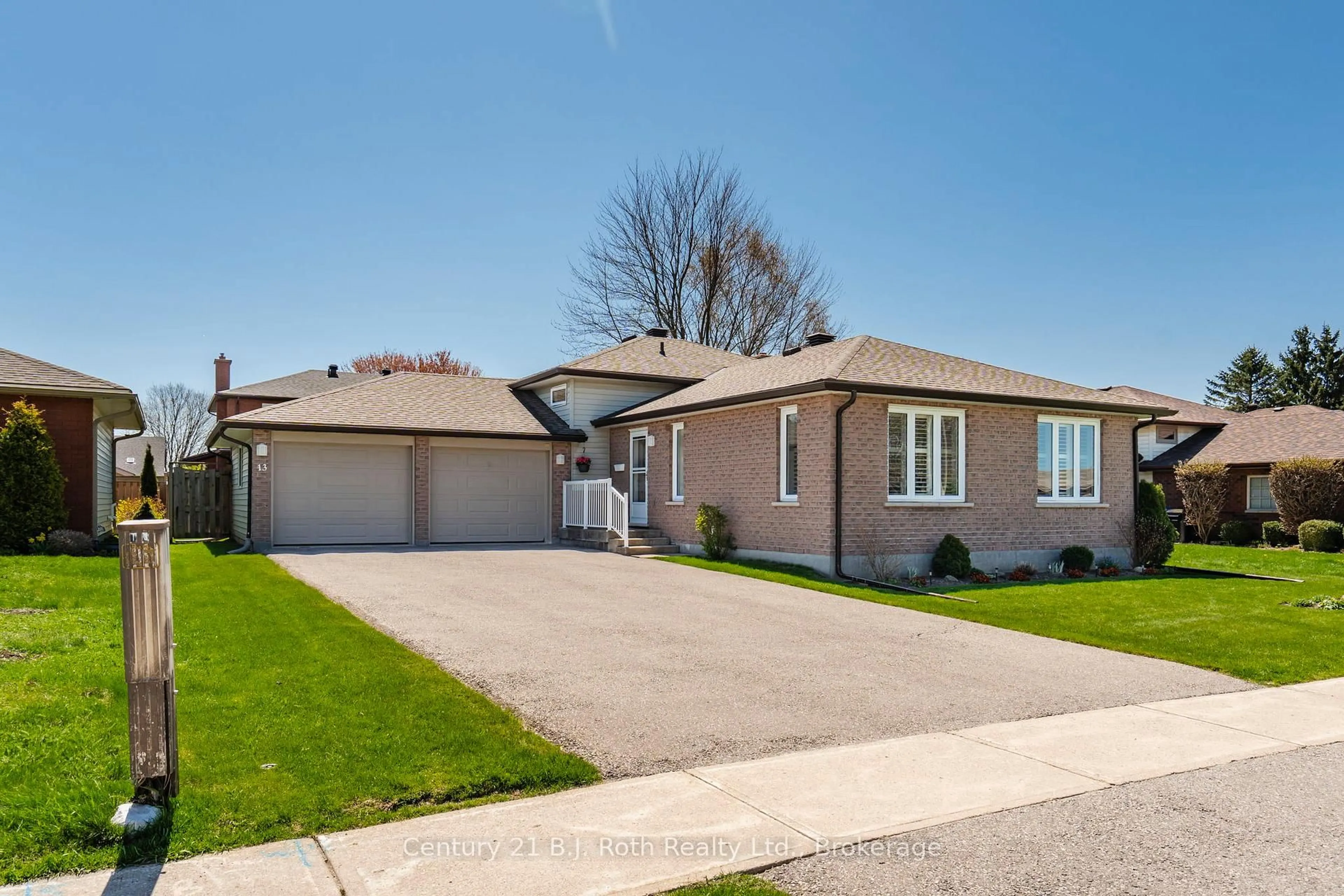 Home with brick exterior material, street for 13 Archer Cres, Springwater Ontario L0L 1P0